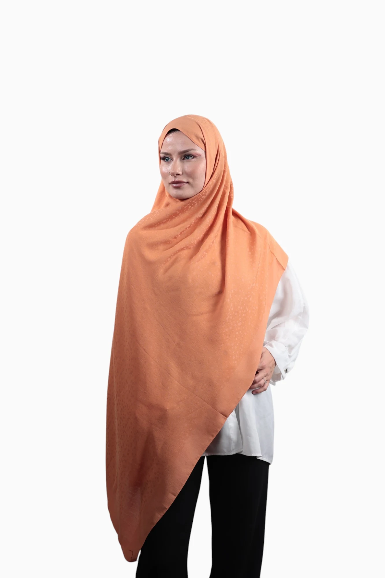 Armine Bambu Cotton Şal Somon