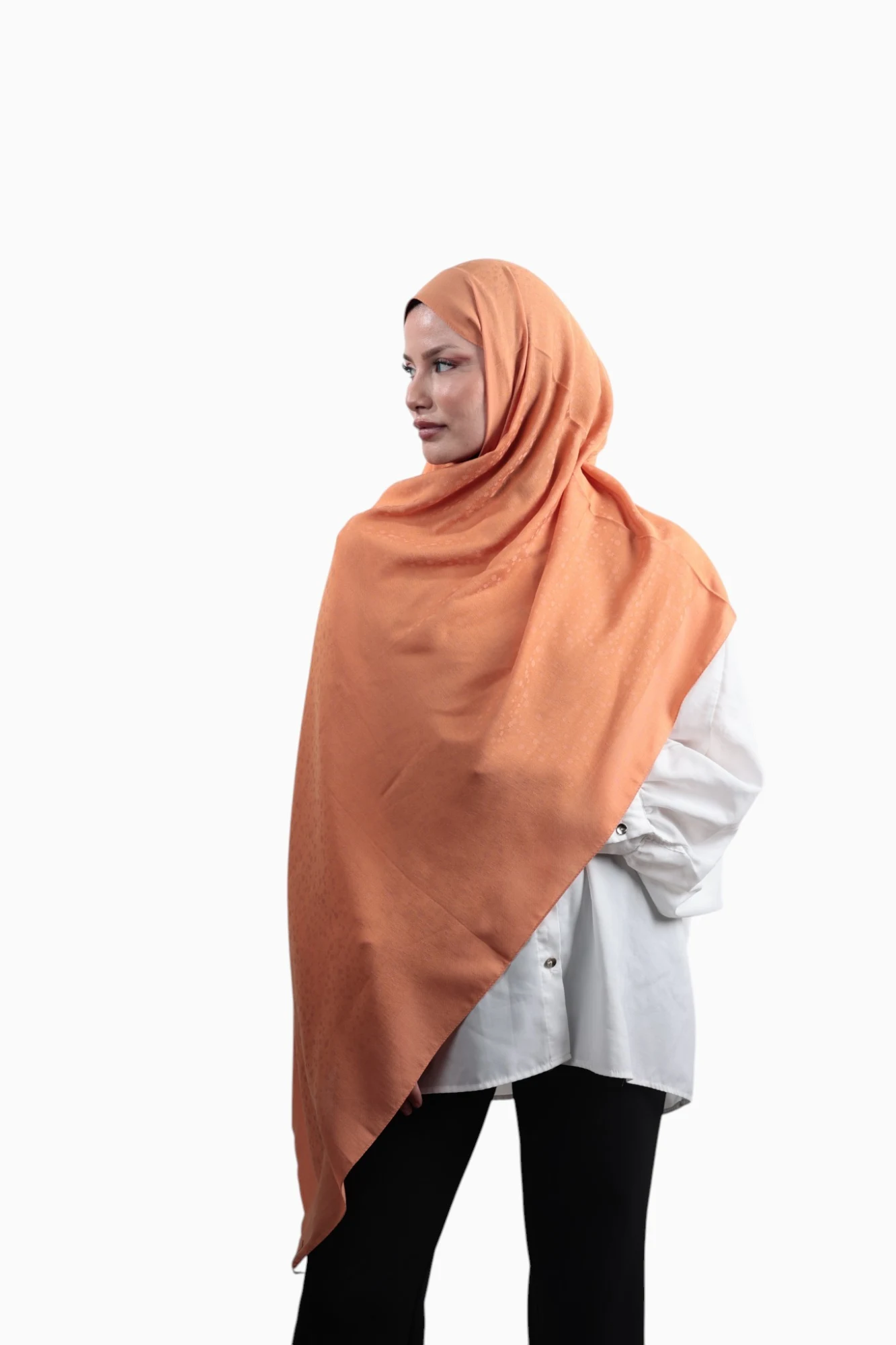 Armine Bambu Cotton Şal Somon