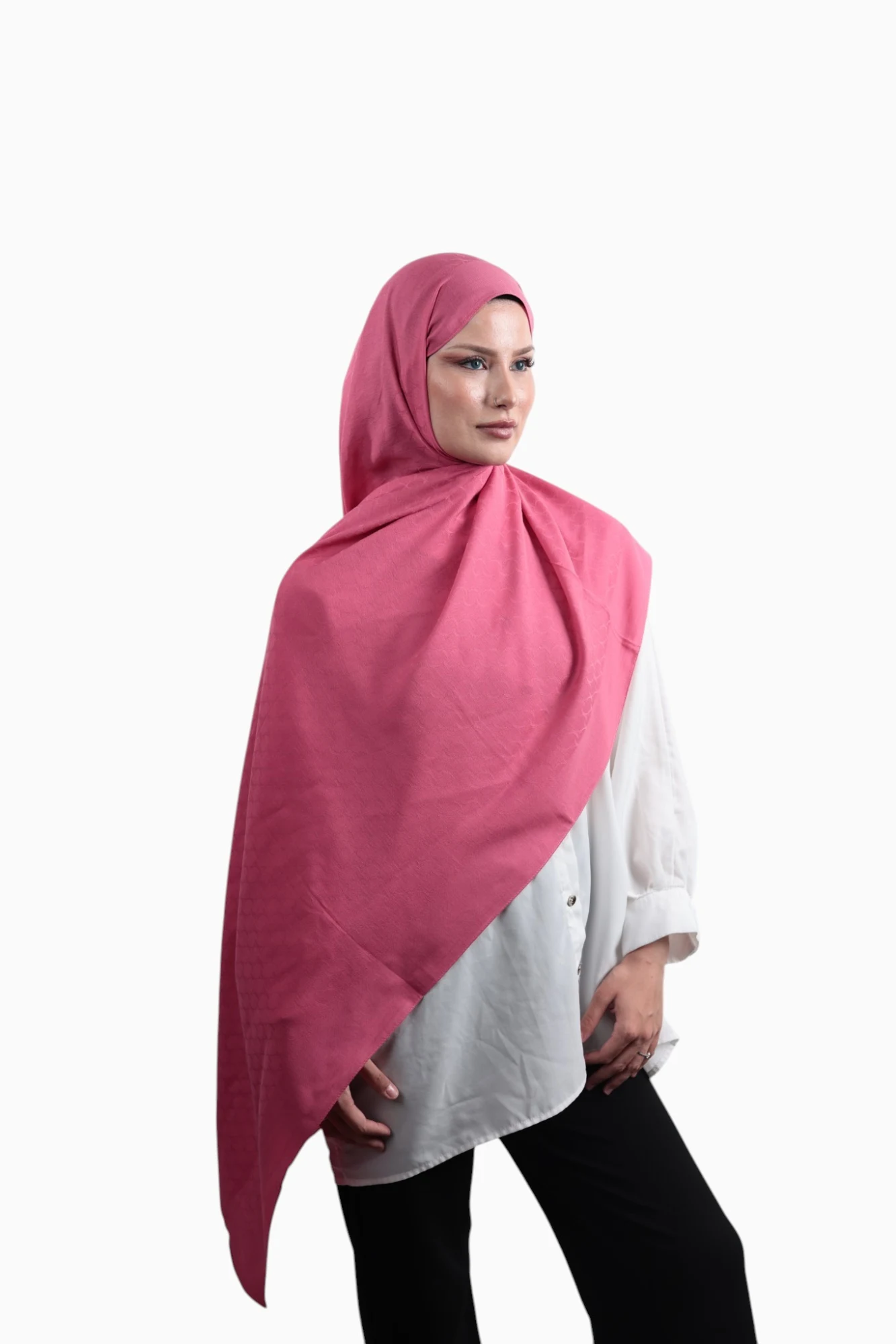 Armine Bambu Cotton Şal Gül Pembe