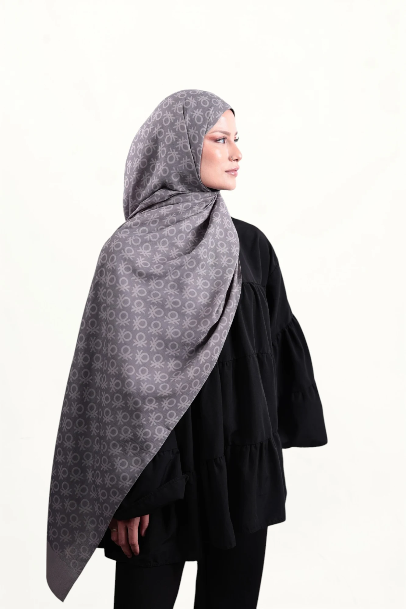 Benetton Elegante Şal Uno K-Gri