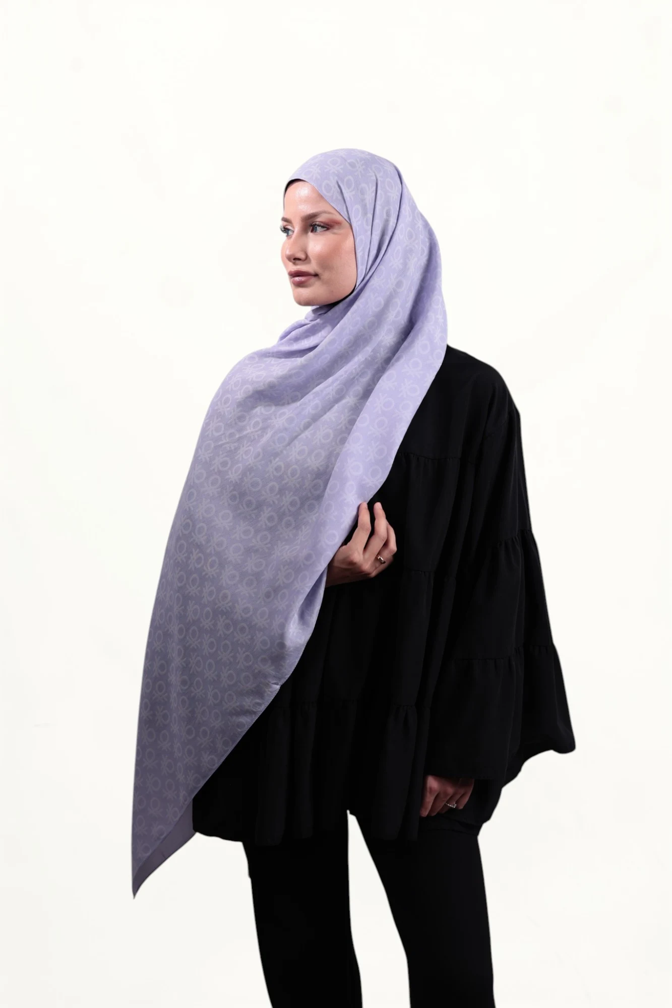 Benetton Elegante Şal Uno Lila