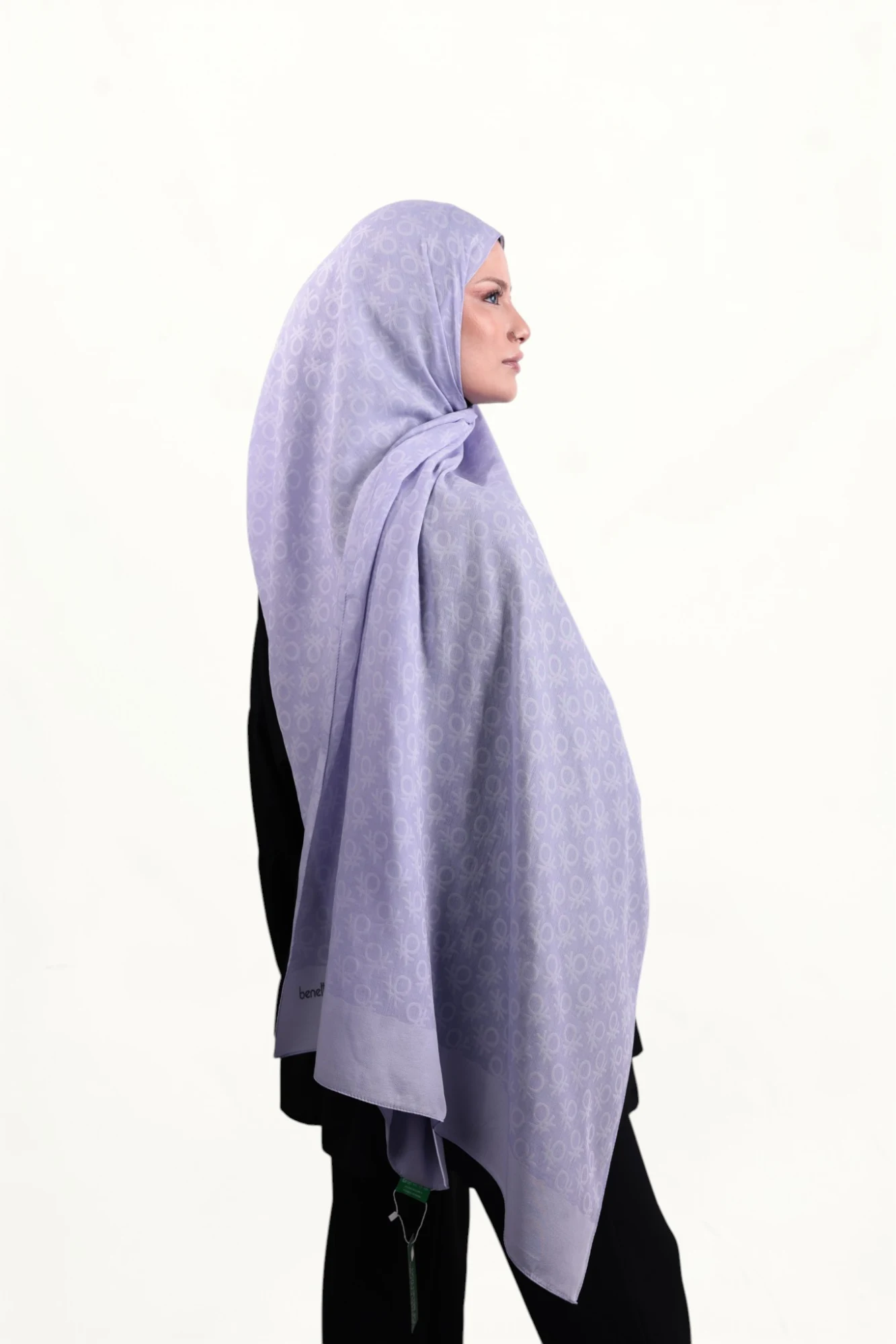 Benetton Elegante Şal Uno Lila