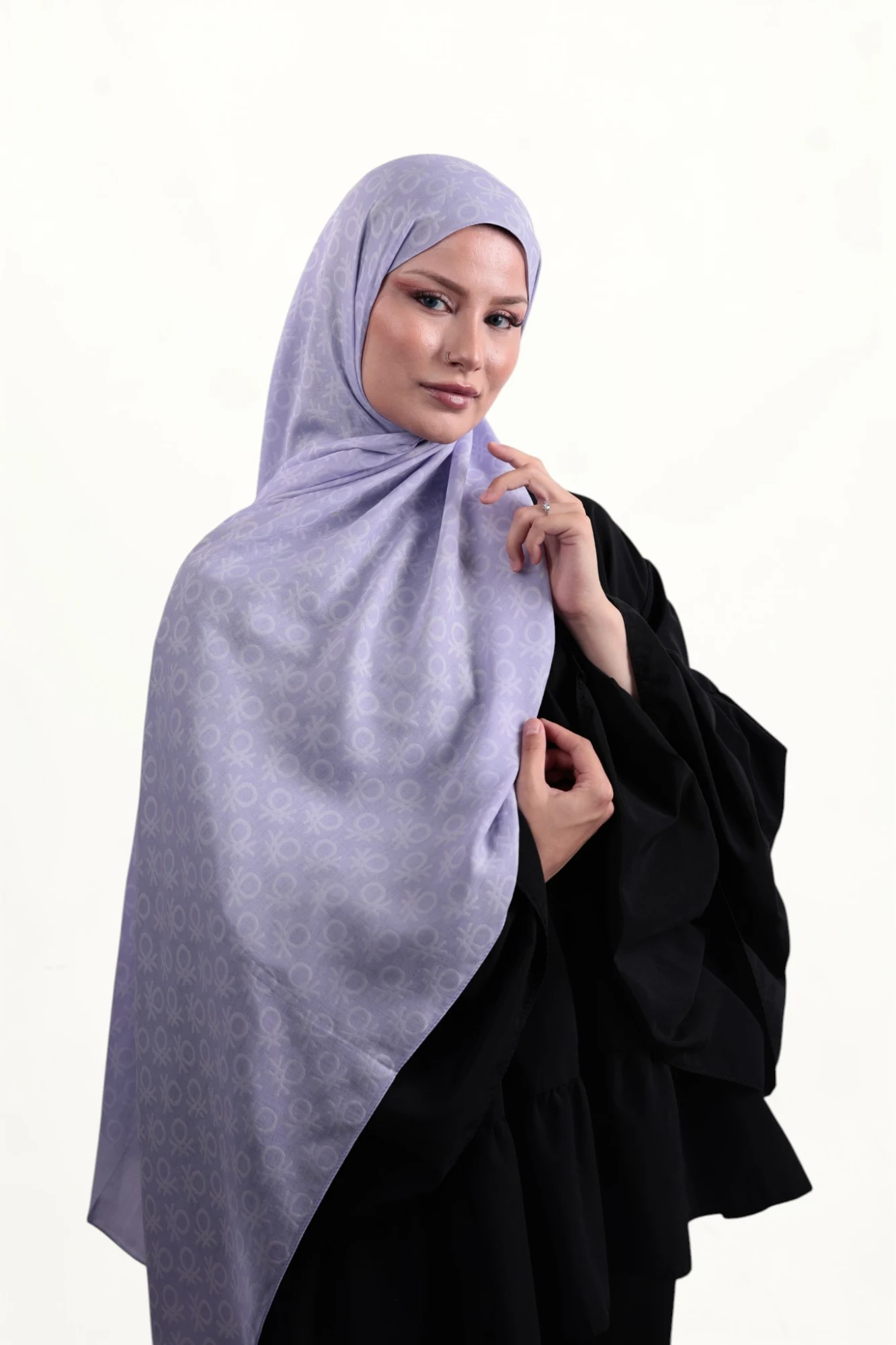 Benetton Elegante Şal Uno Lila