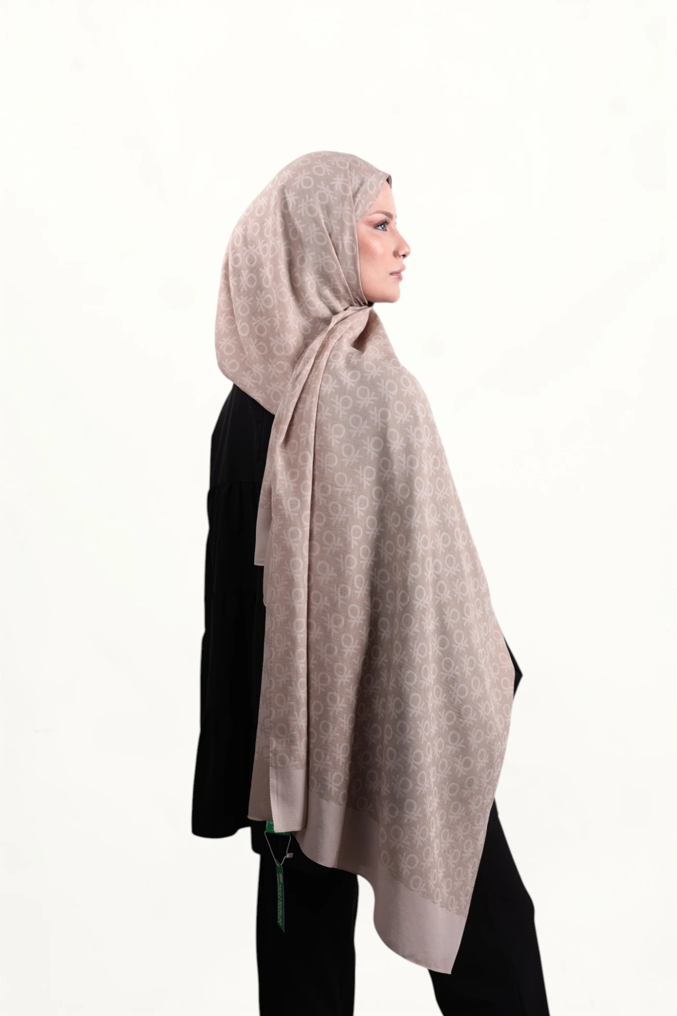 Benetton Elegante Şal Uno Vizon