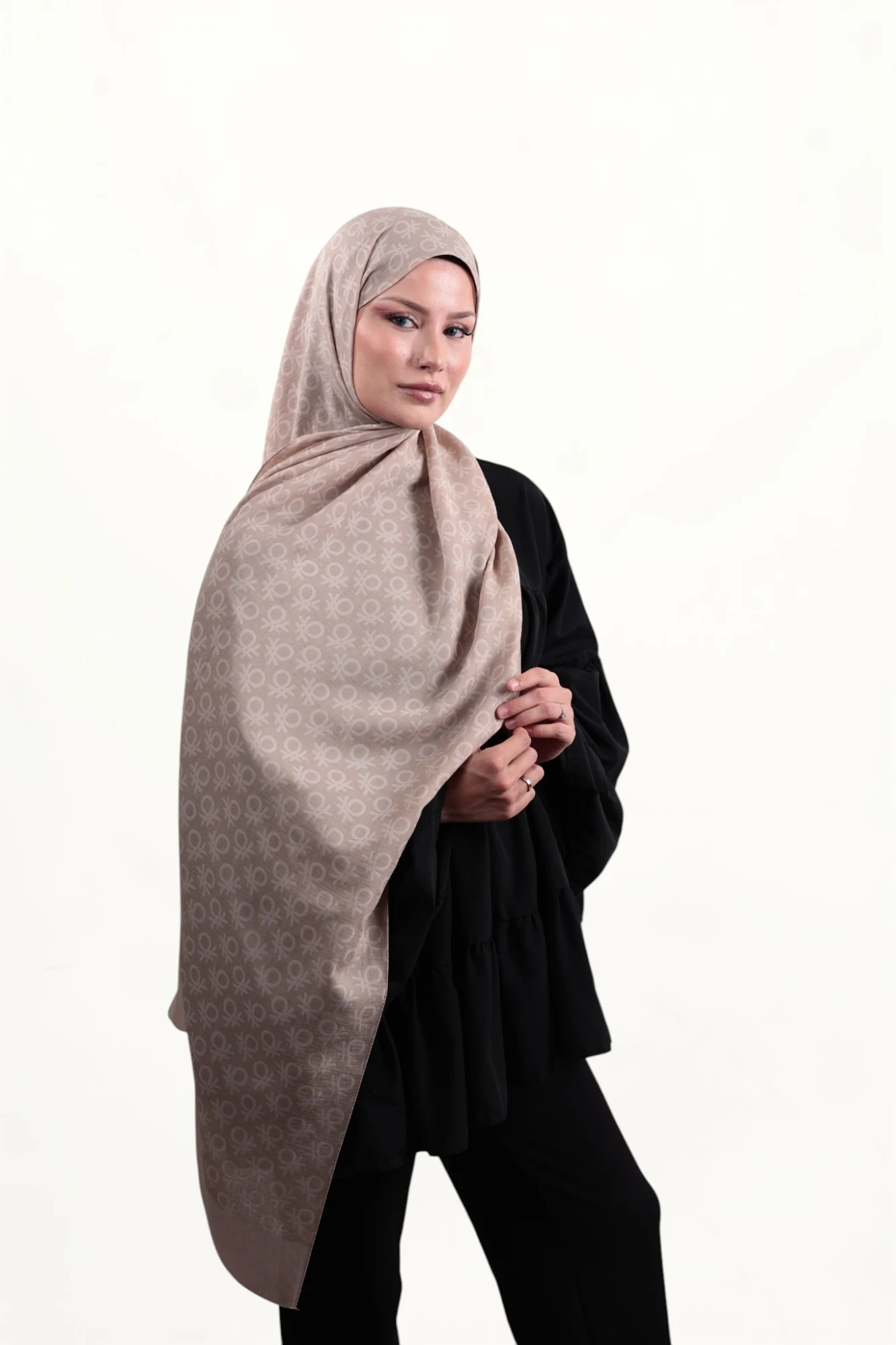 Benetton Elegante Şal Uno Vizon