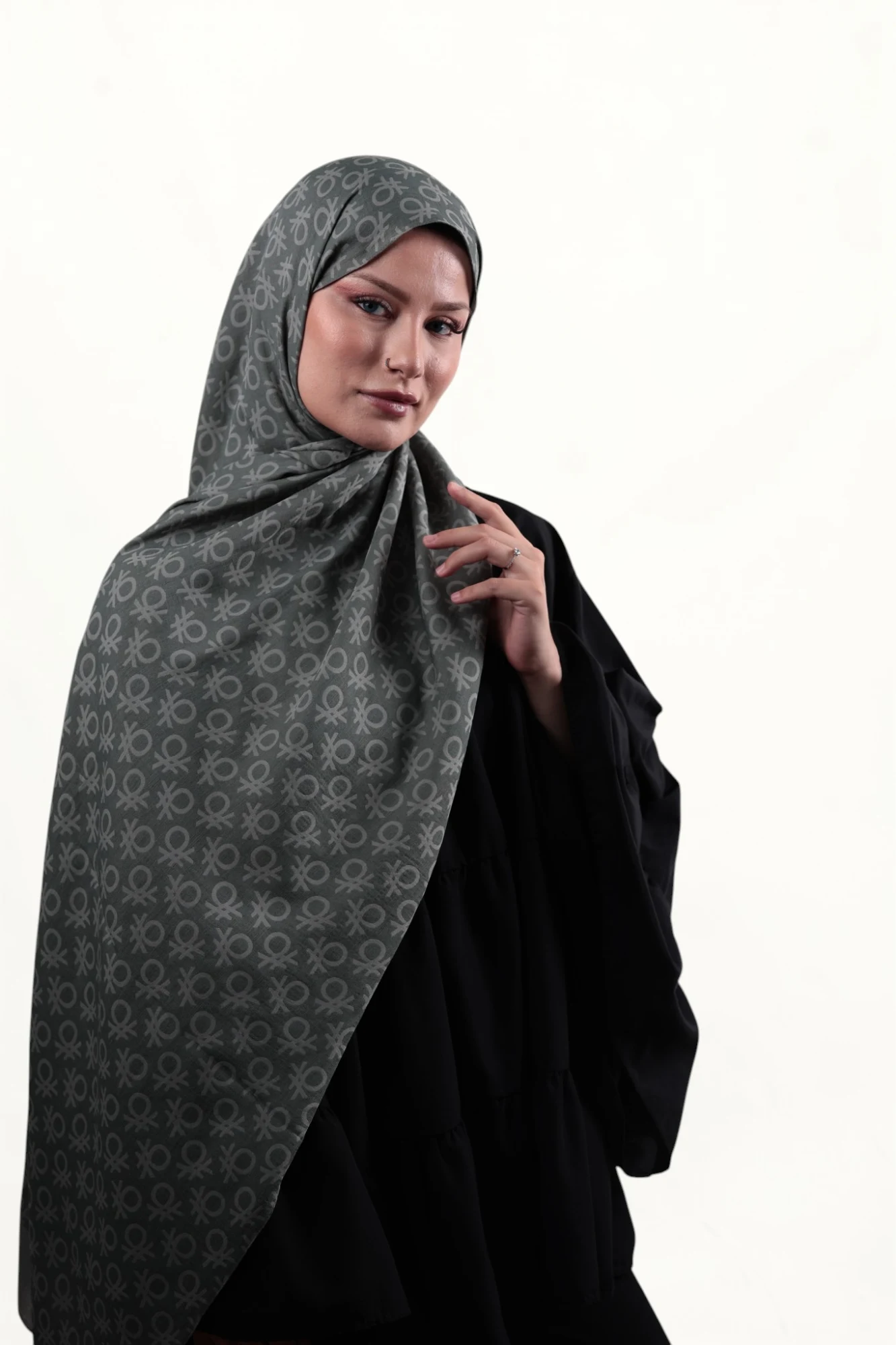 Benetton Elegante Şal Uno Gri-01