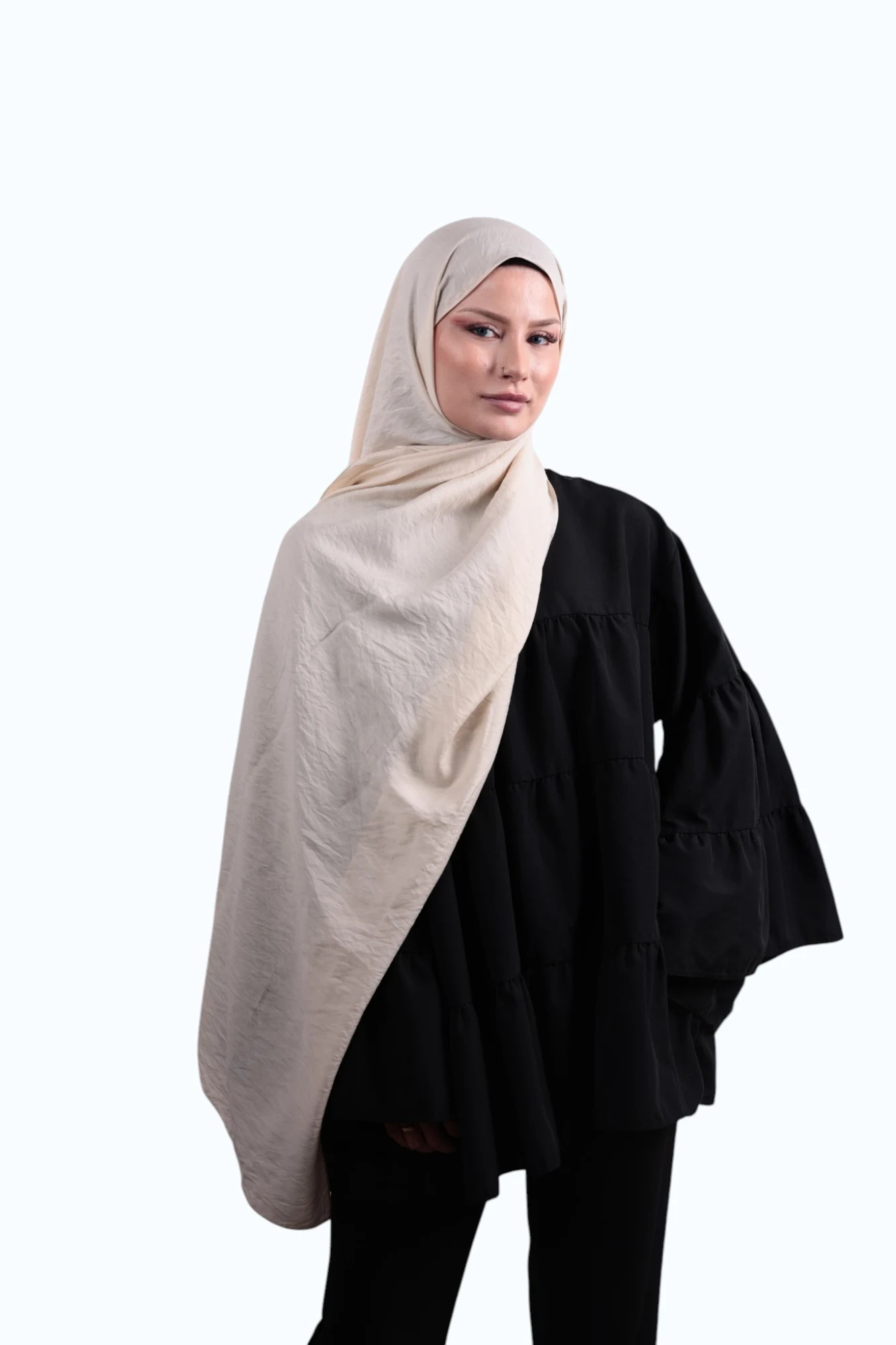 Benetton Siena Düz Şal Ekru
