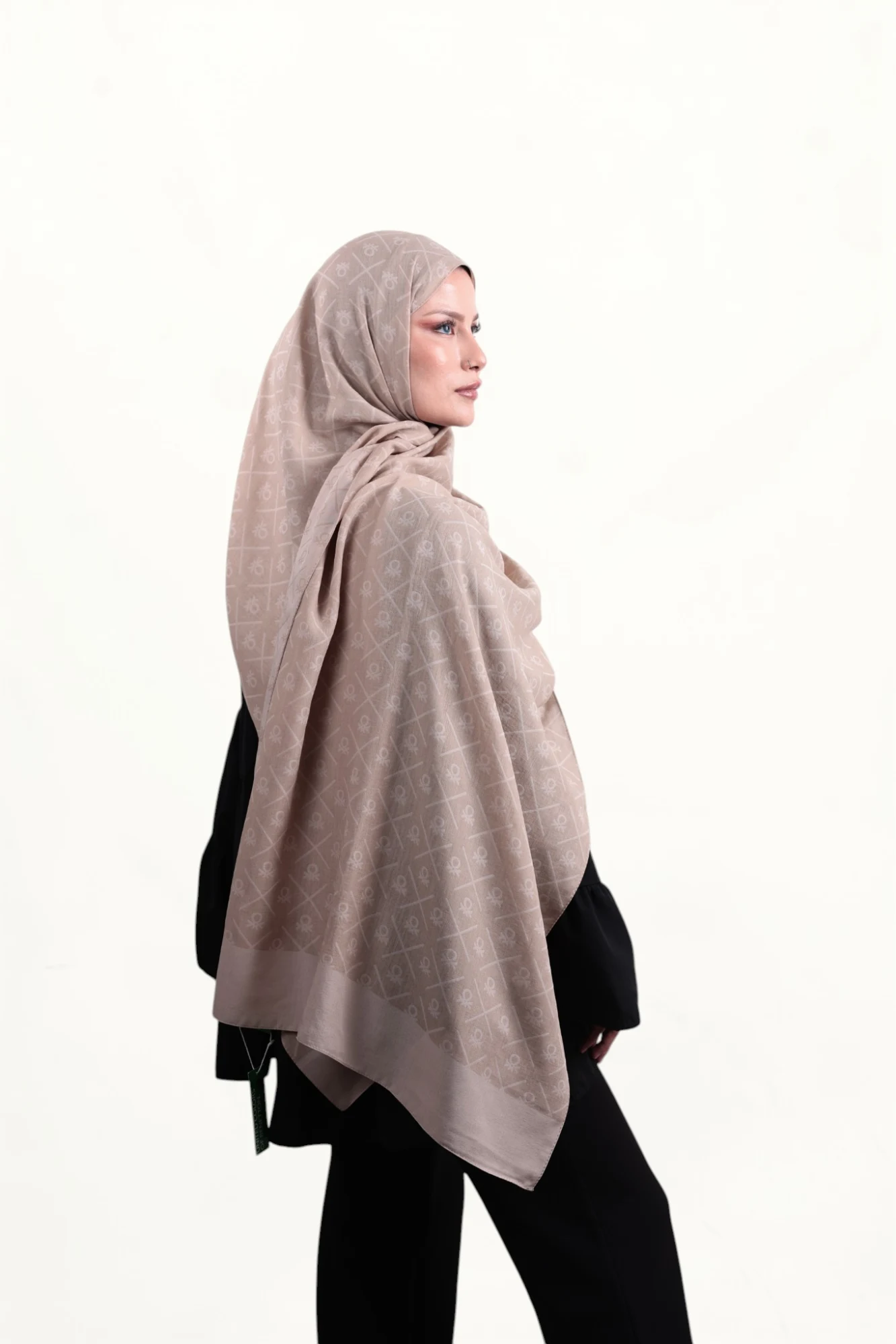 Benetton Elegante Dos Şal Vizon