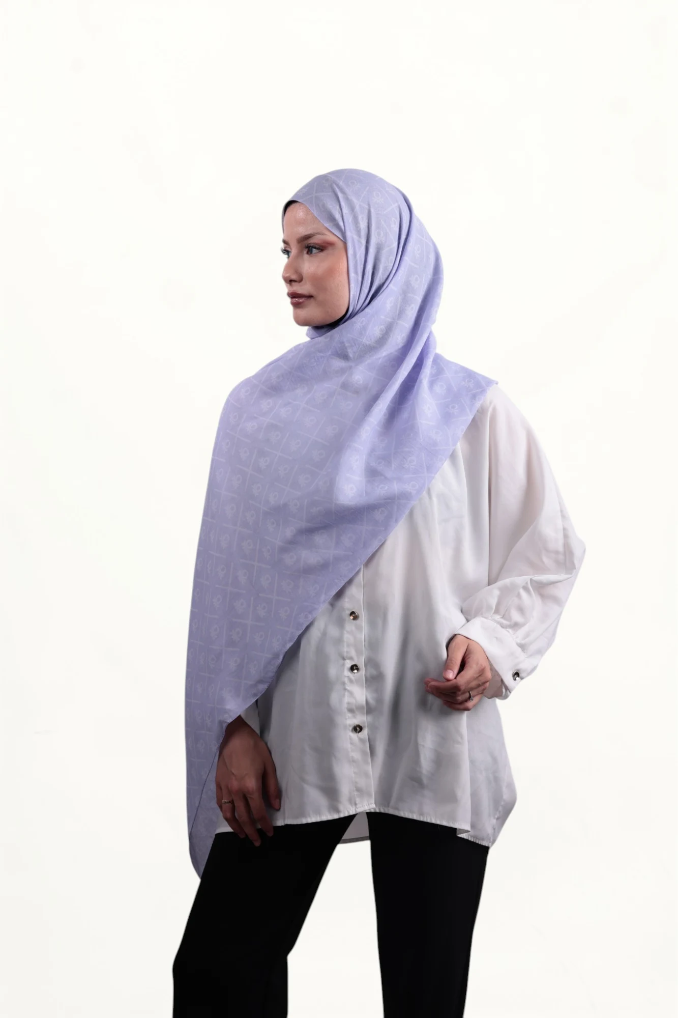 Benetton Elegante Dos Şal Lila