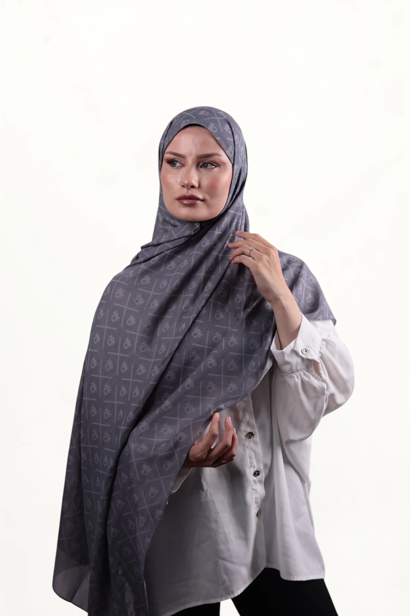 Benetton Elegante Dos Şal Yeni Gri