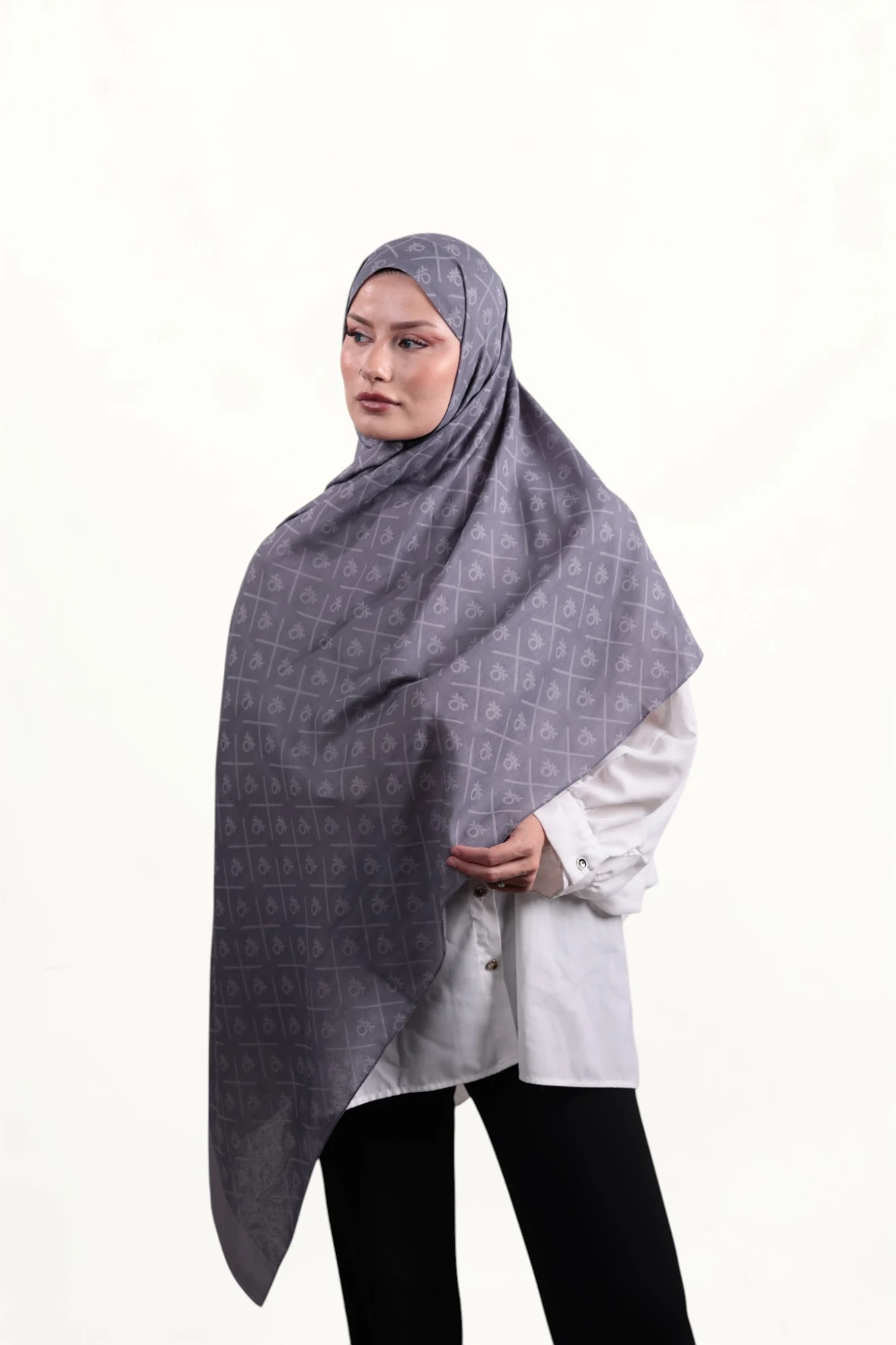 Benetton Elegante Dos Şal Yeni Gri