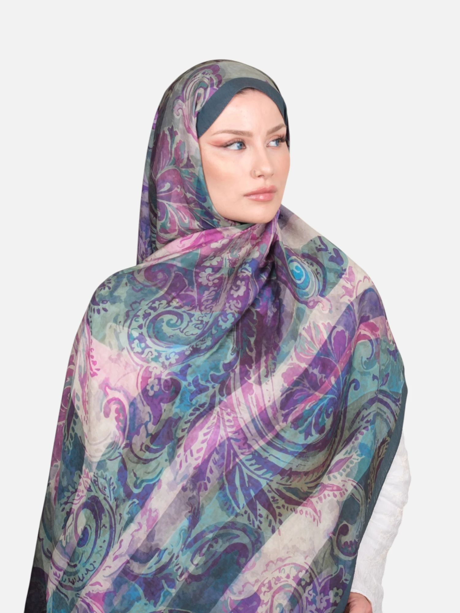 Harem Scarf Bianca Tencel Şal Lila Mor