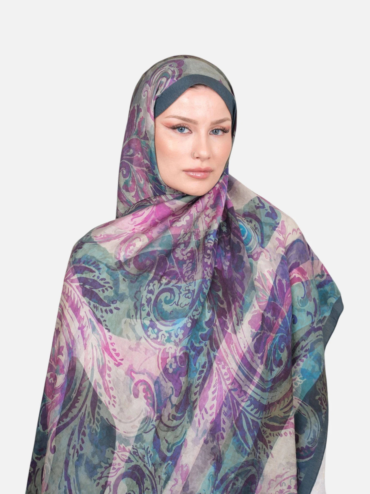 Harem Scarf Bianca Tencel Şal Lila Mor