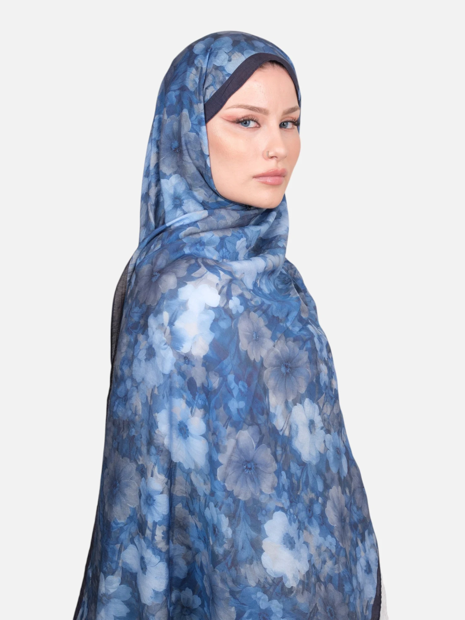 Harem Scarf Bianca Tencel Şal Mavi