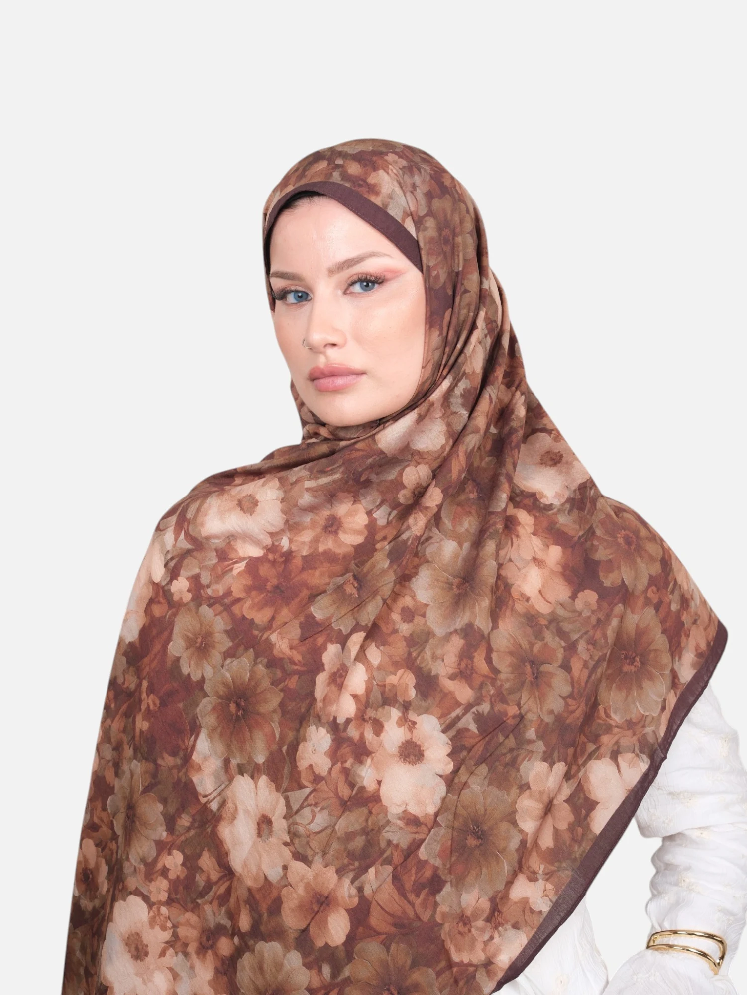 Harem Scarf Bianca Tencel Şal Kahverengi
