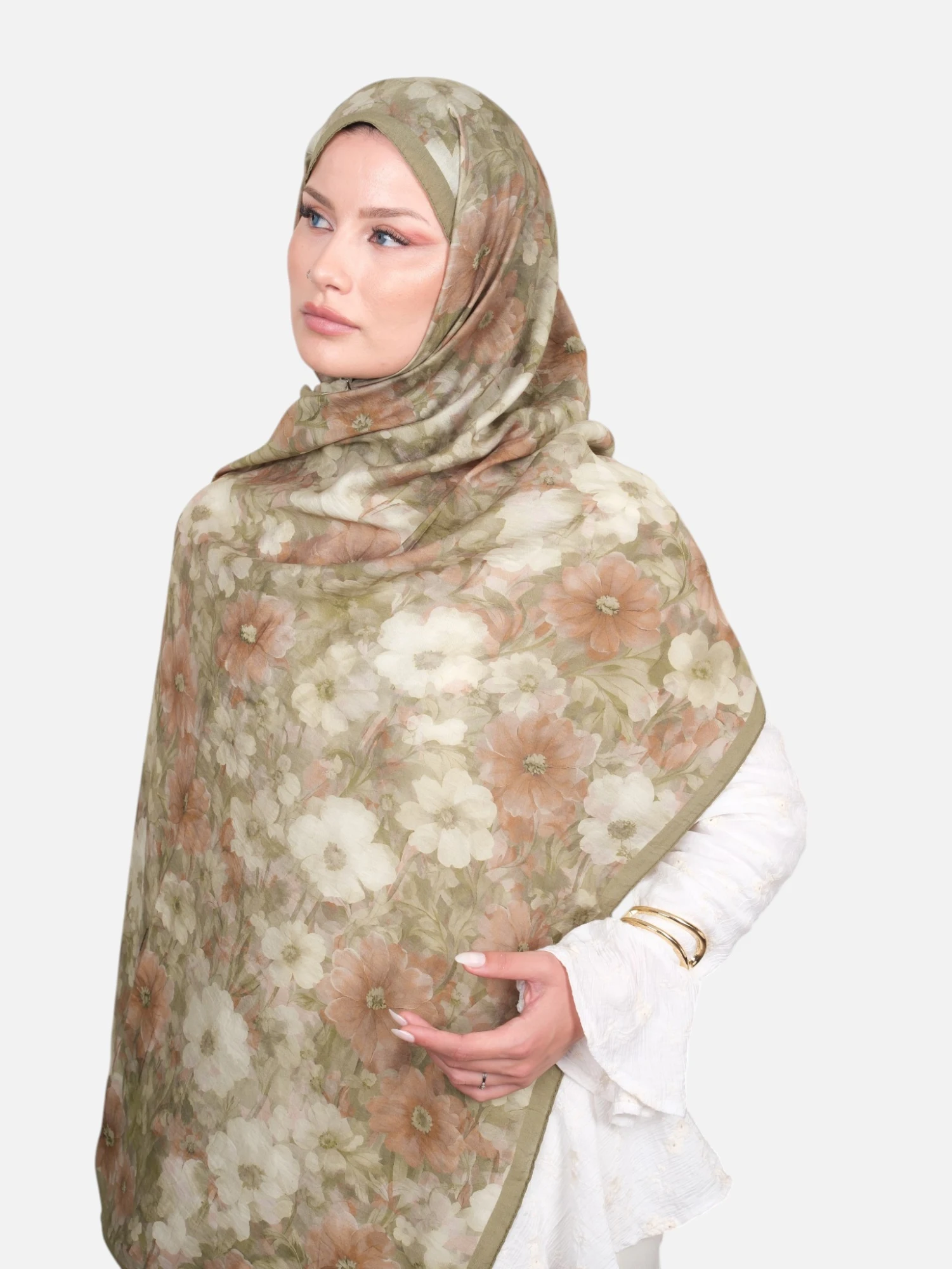 Harem Scarf Bianca Tencel Şal Yeşil