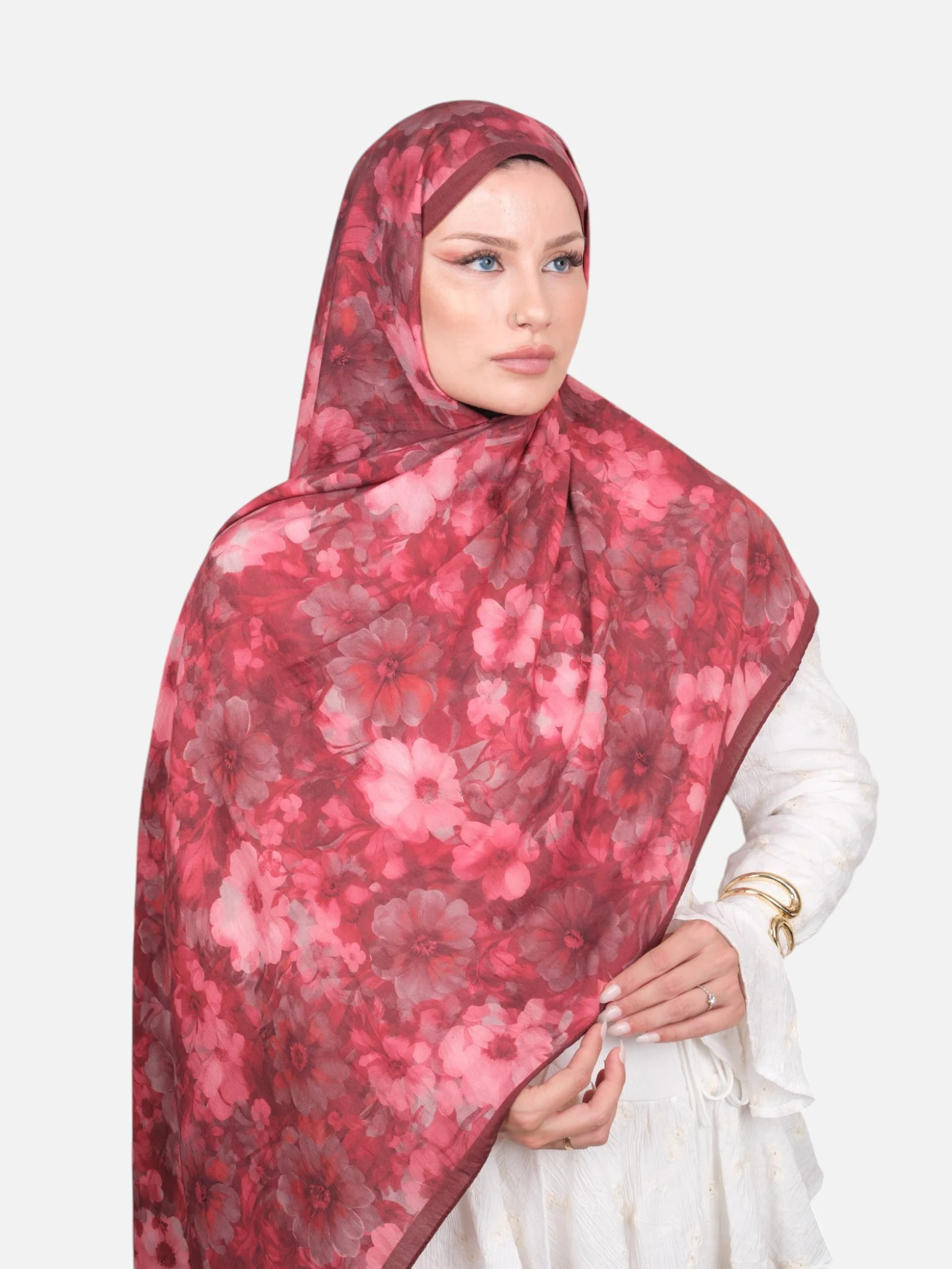 Harem Scarf Bianca Tencel Şal Kızılcık