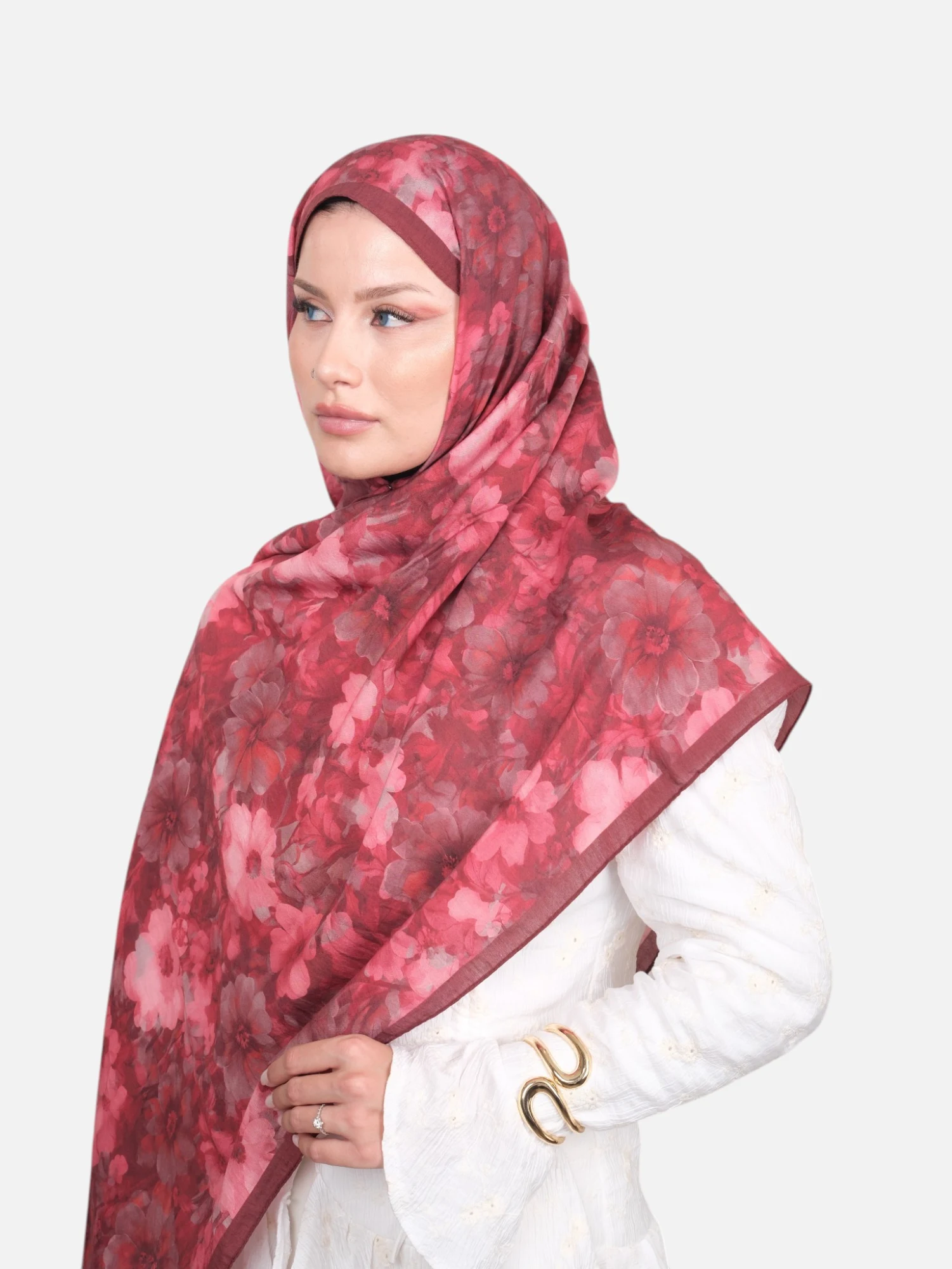 Harem Scarf Bianca Tencel Şal Kızılcık