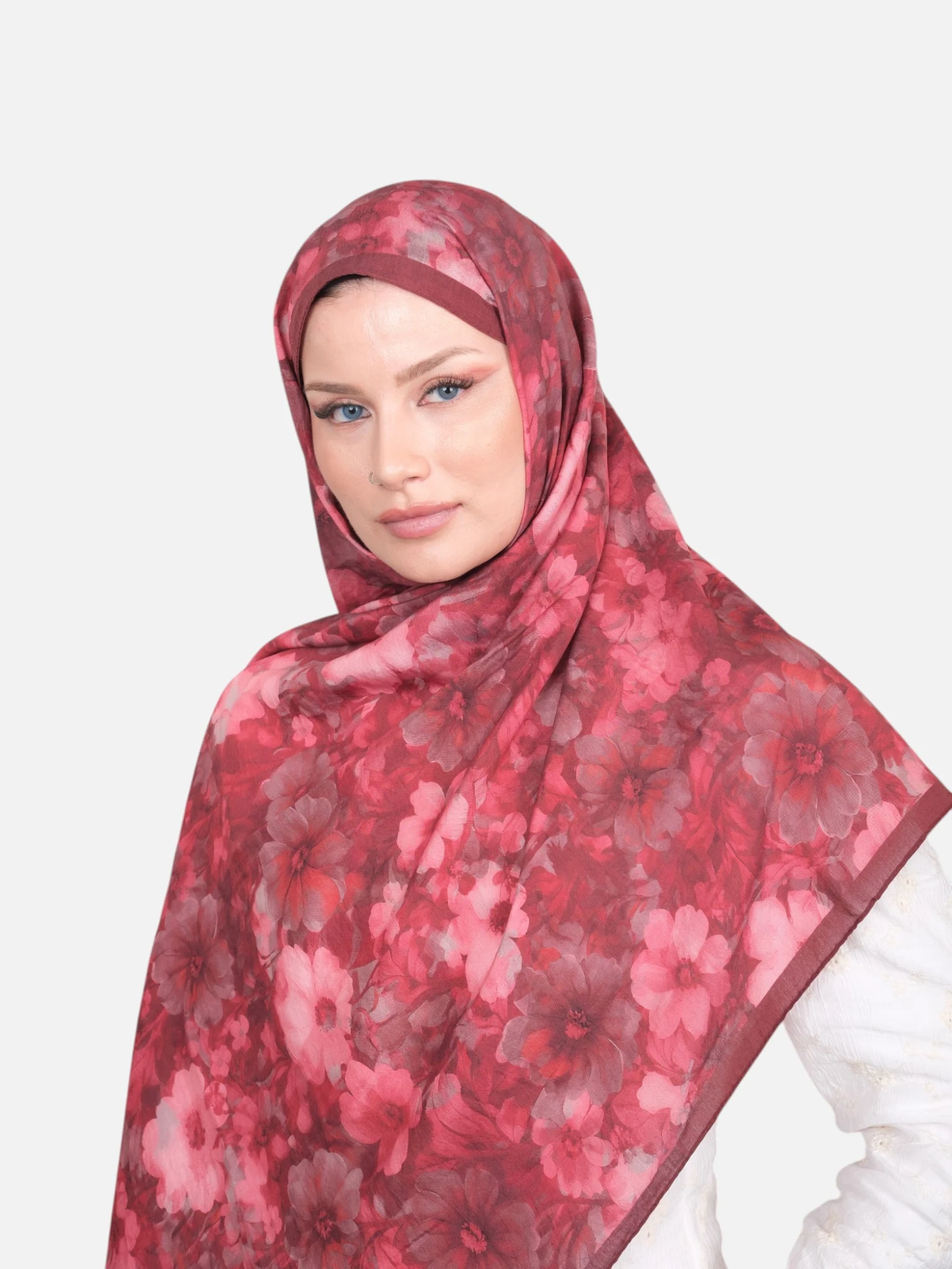 Harem Scarf Bianca Tencel Şal Kızılcık