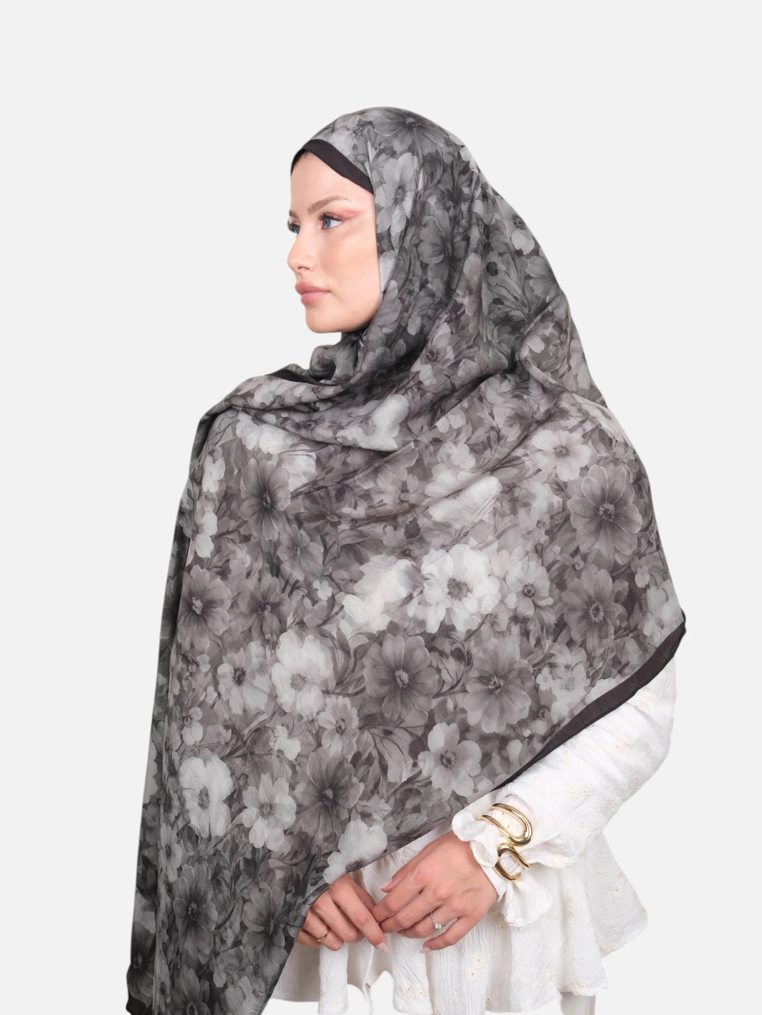 Harem Scarf Bianca Tencel Şal Antrasit