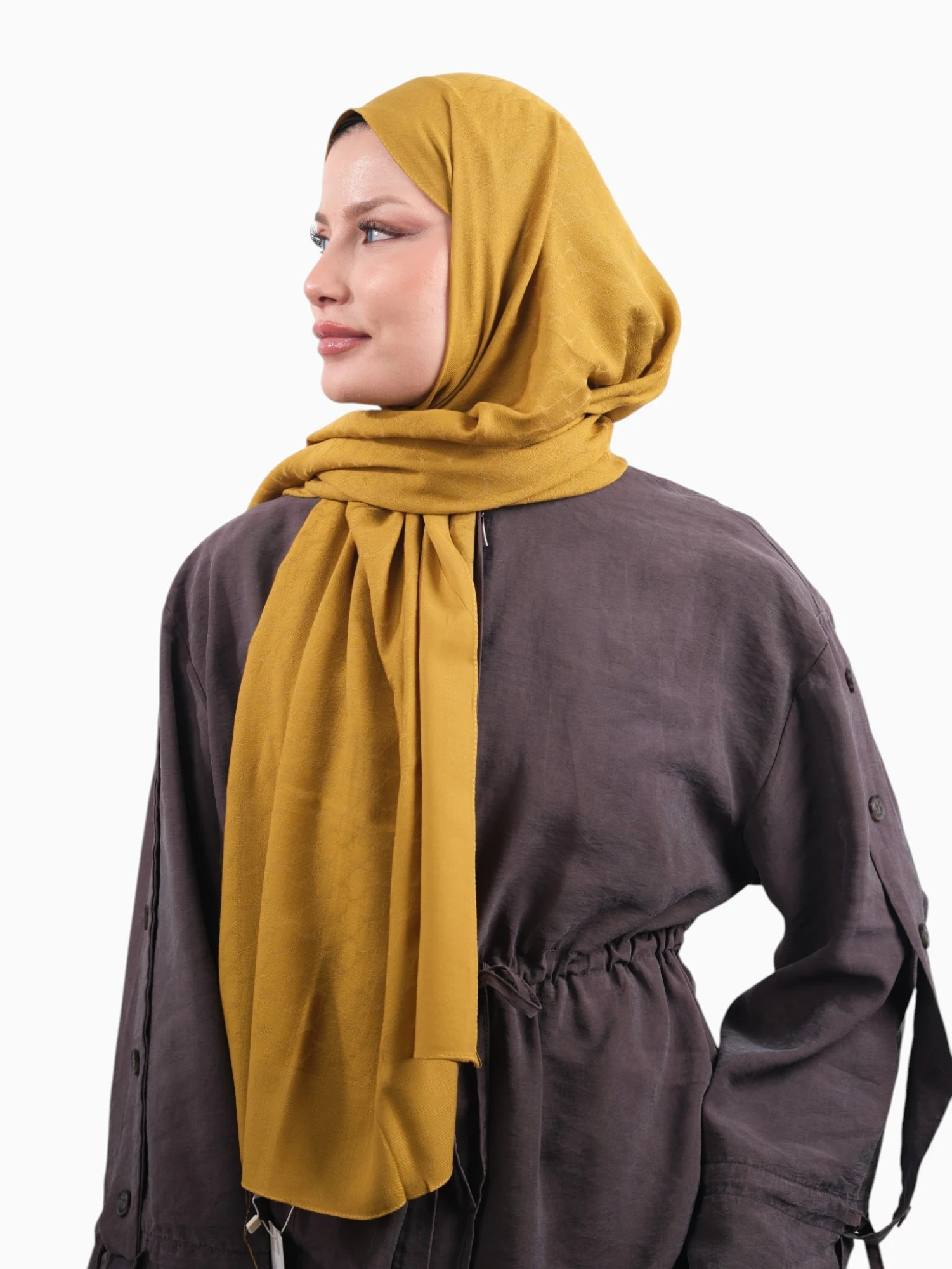 Armine Bambu Cotton Şal Hardal