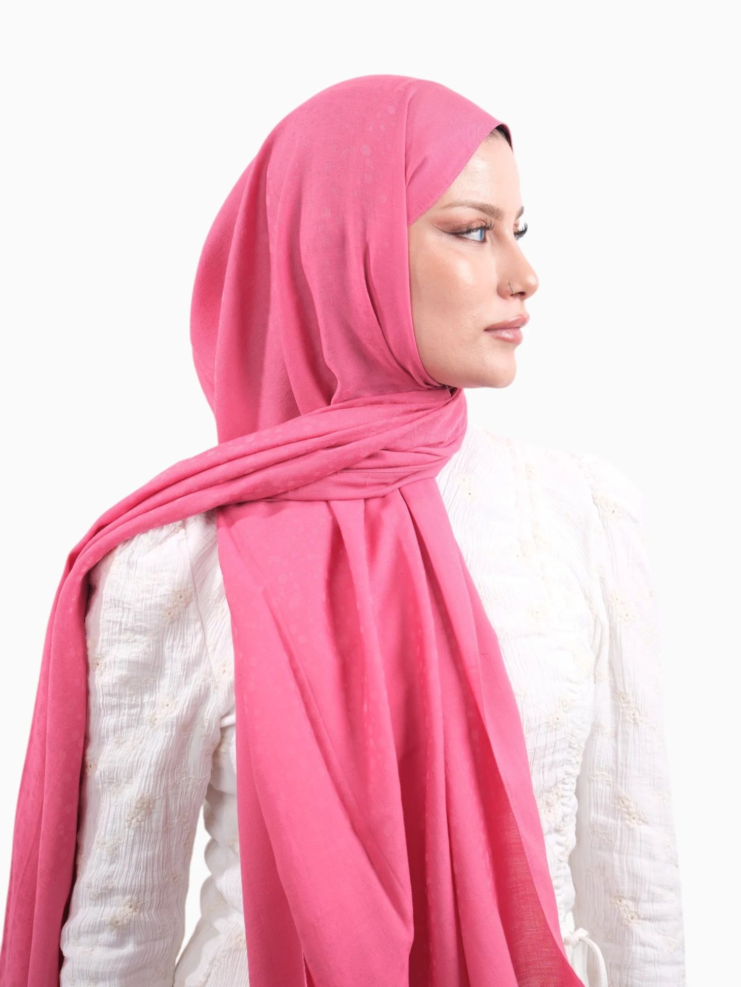 Armine Bambu Cotton Şal Fuşya