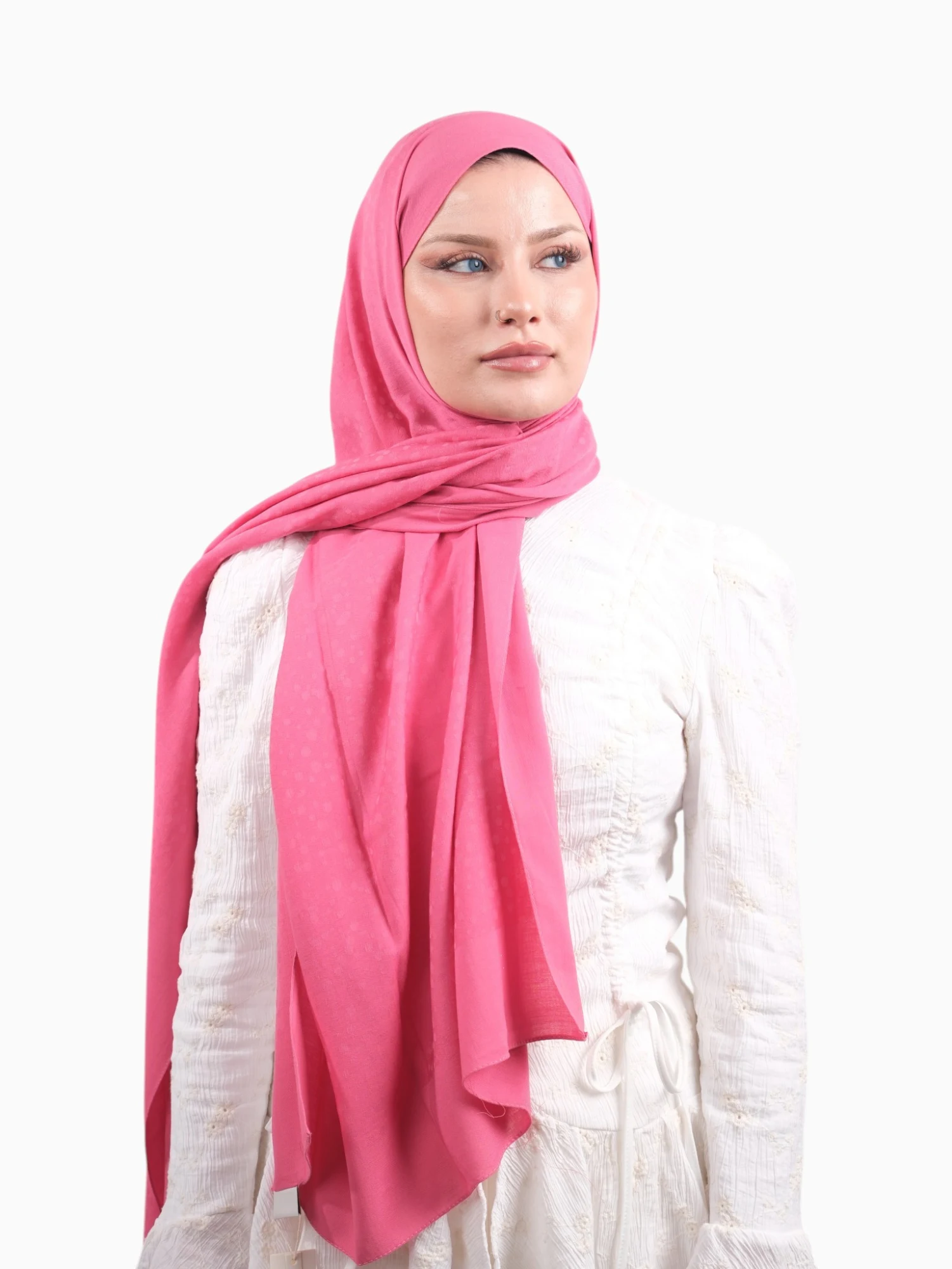 Armine Bambu Cotton Şal Fuşya