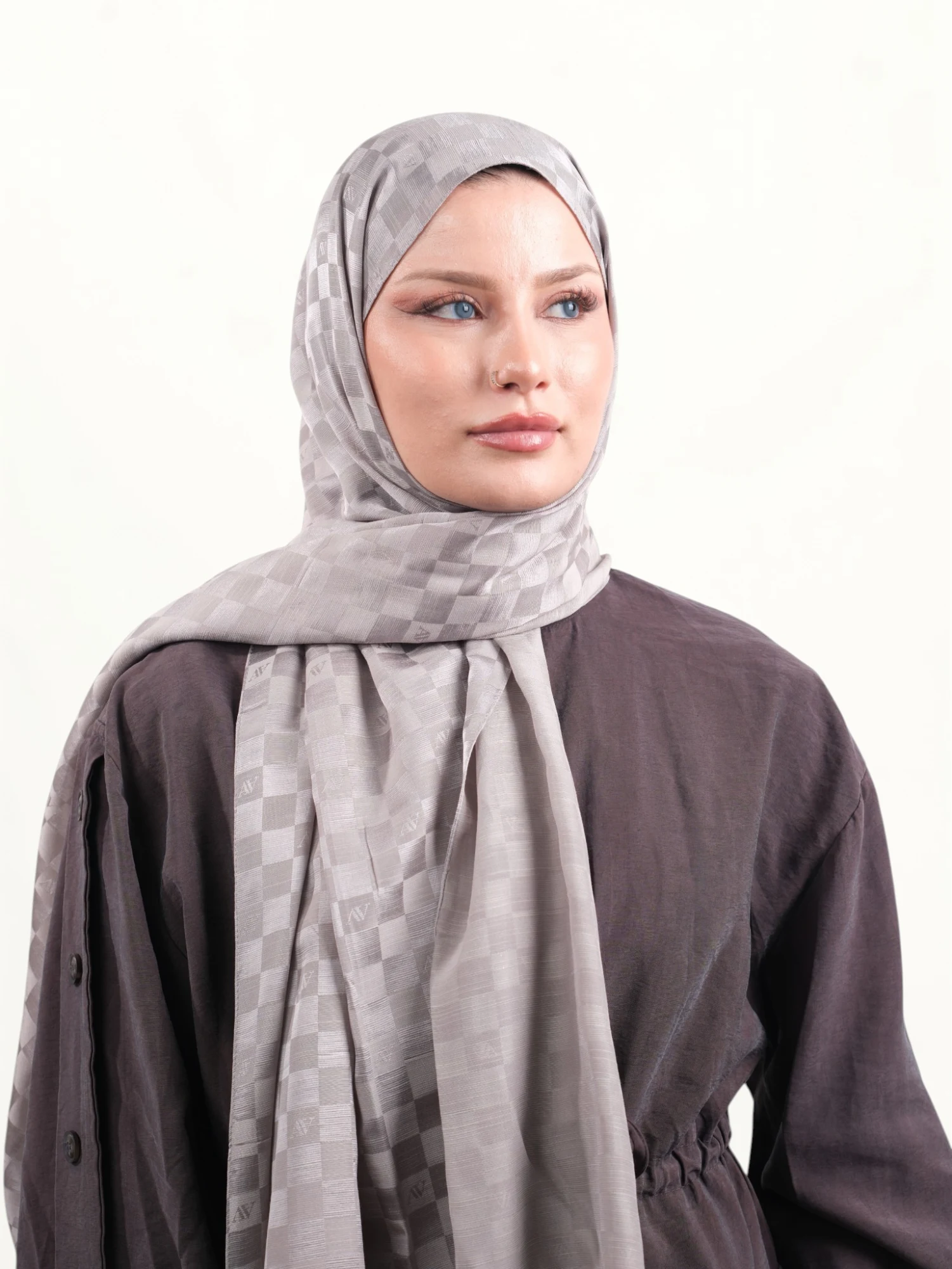 Armine Jakarlı İpek Pamuk Şal Taş