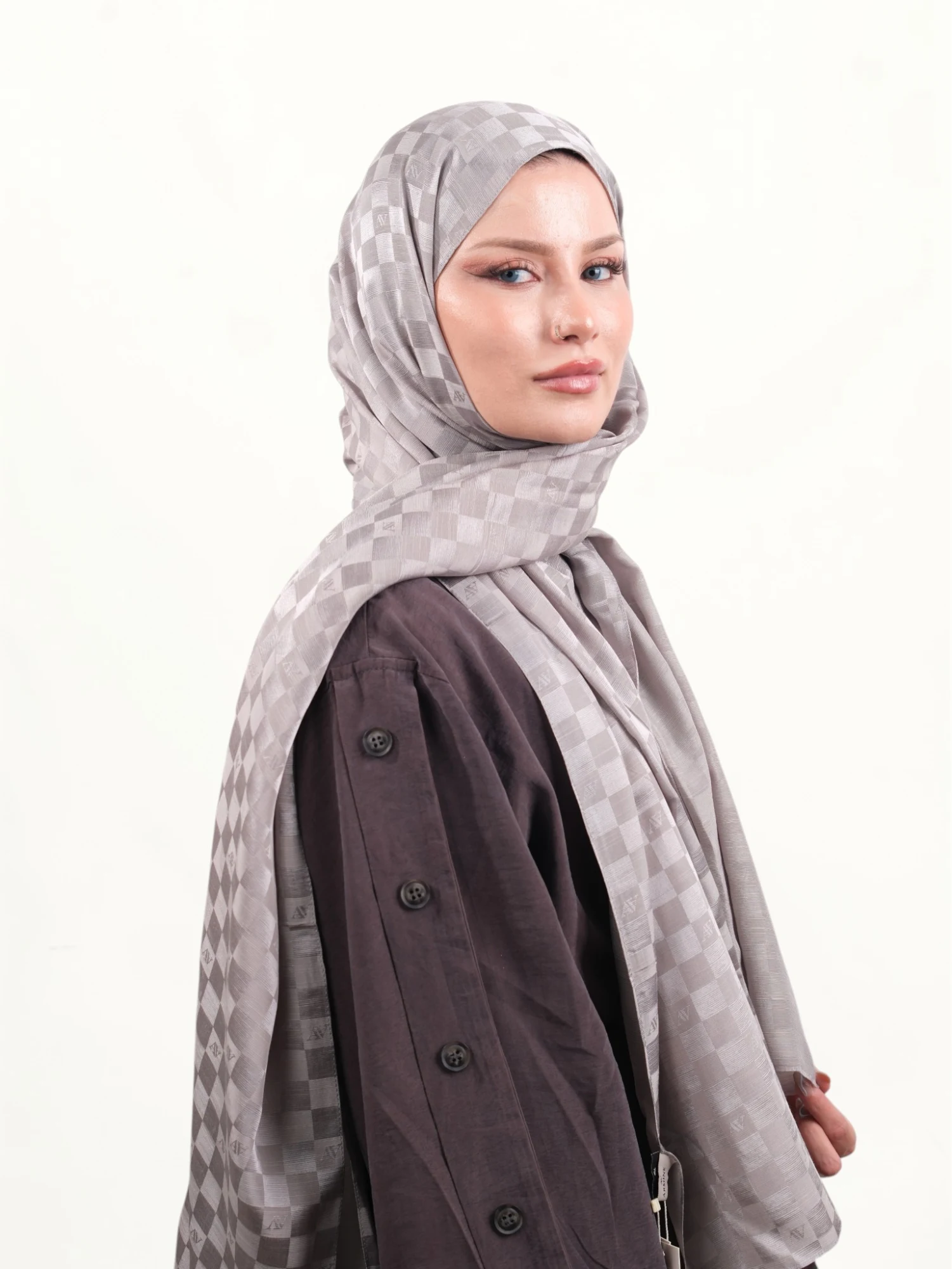 Armine Jakarlı İpek Pamuk Şal Taş