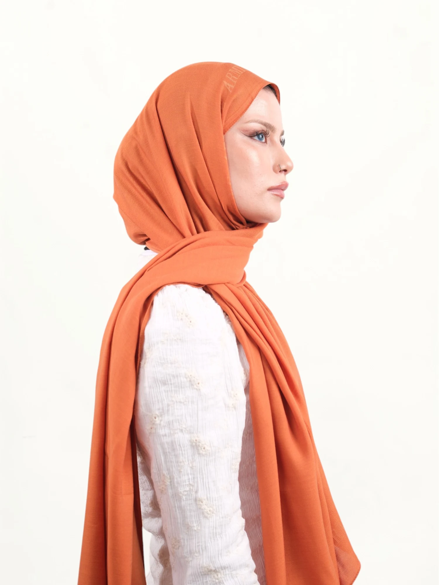 Armine İpek Pamuk Şal Orange