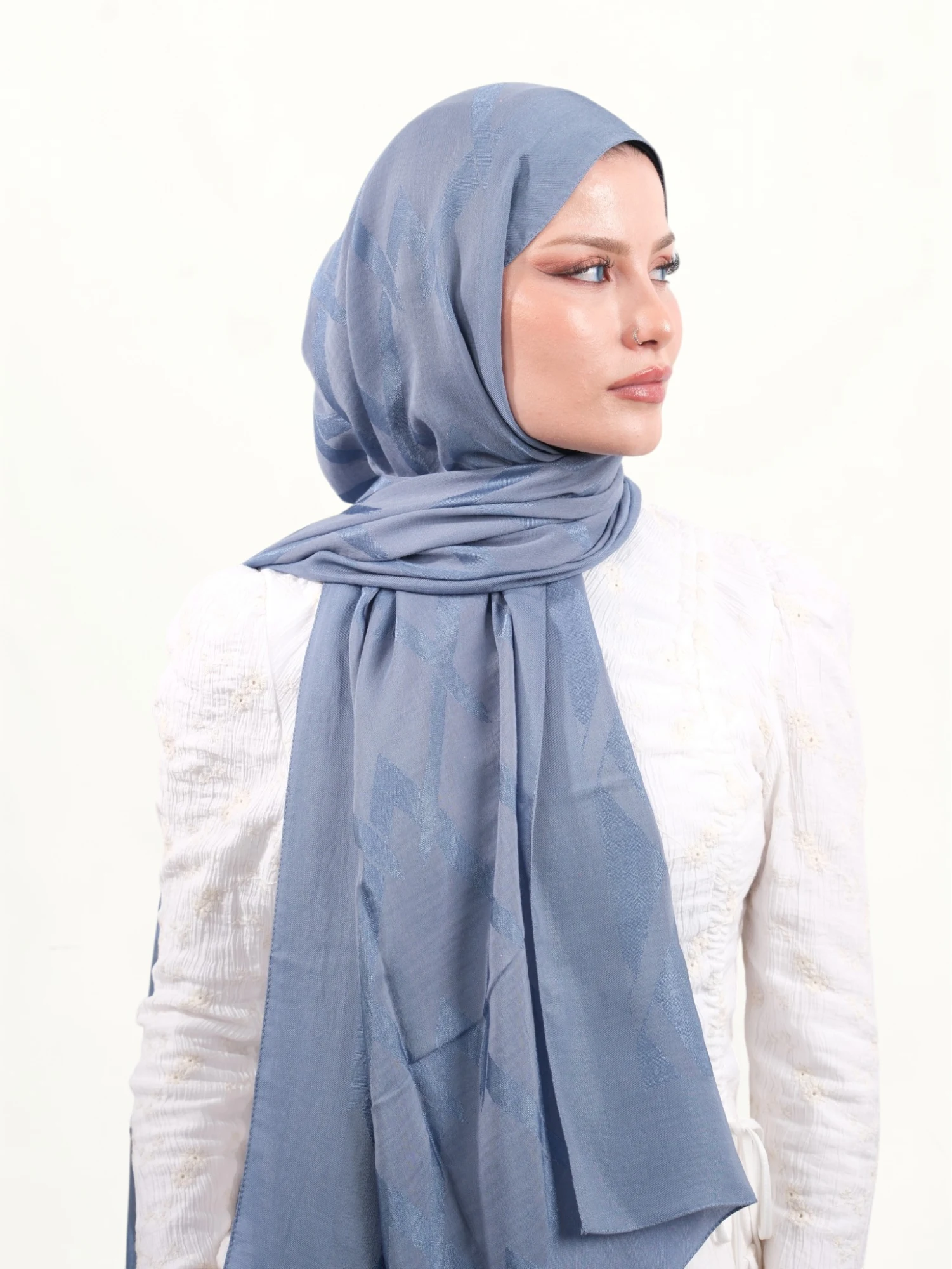 Armine Lyocell Şal Mavi-01