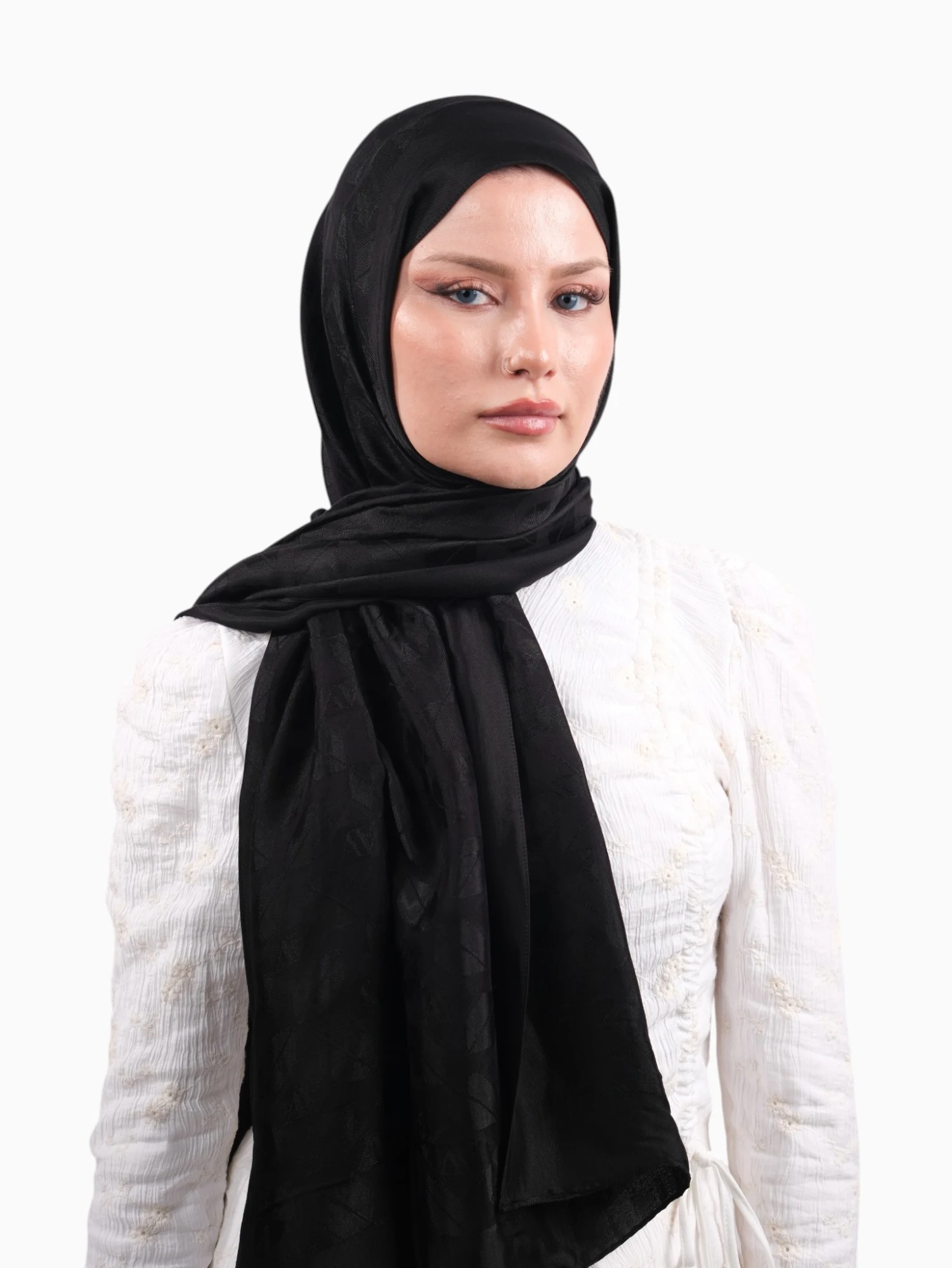 Armine Visse Şal Siyah-01