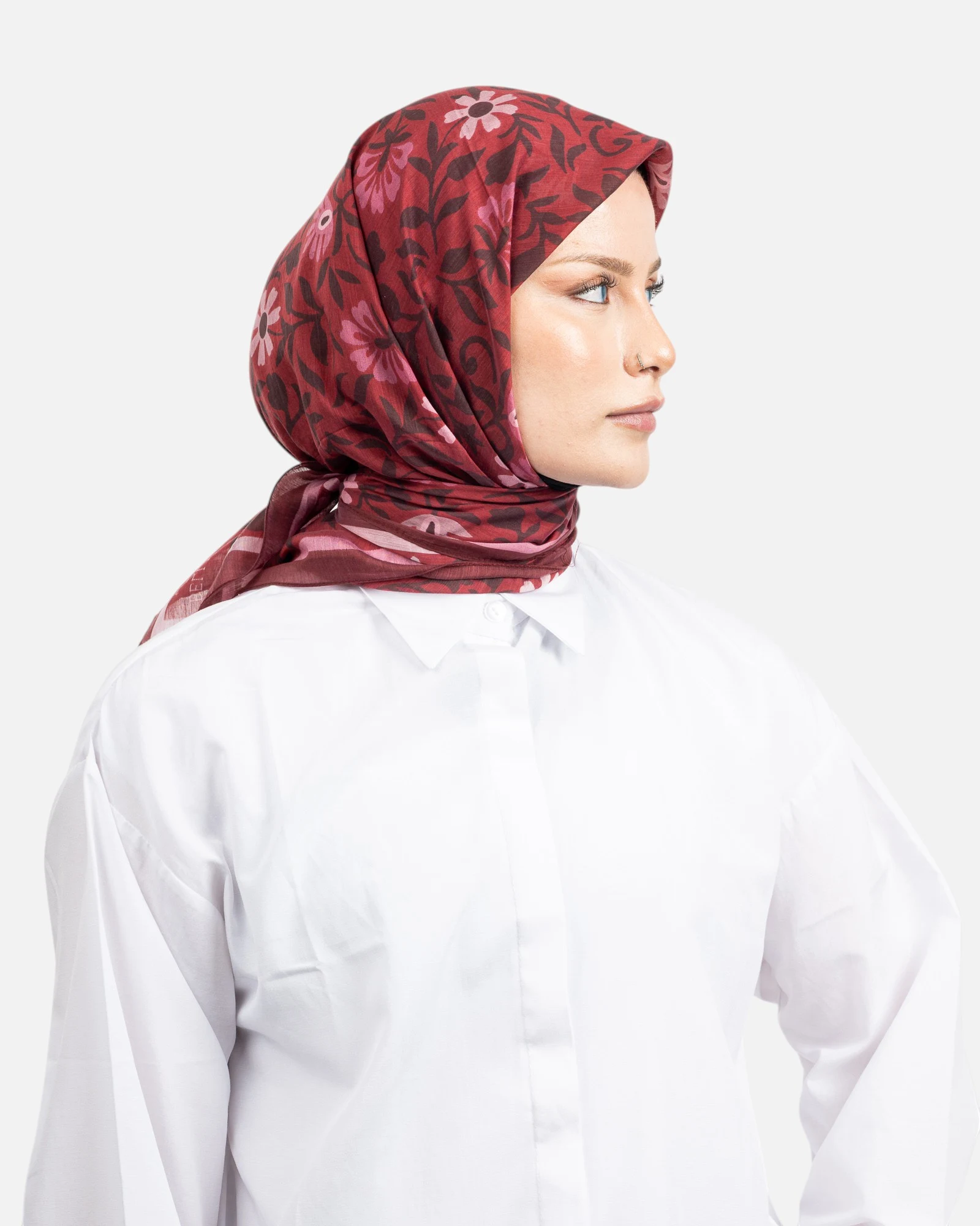 Belli Fresh Rozy Eşarp Kızılcık-01