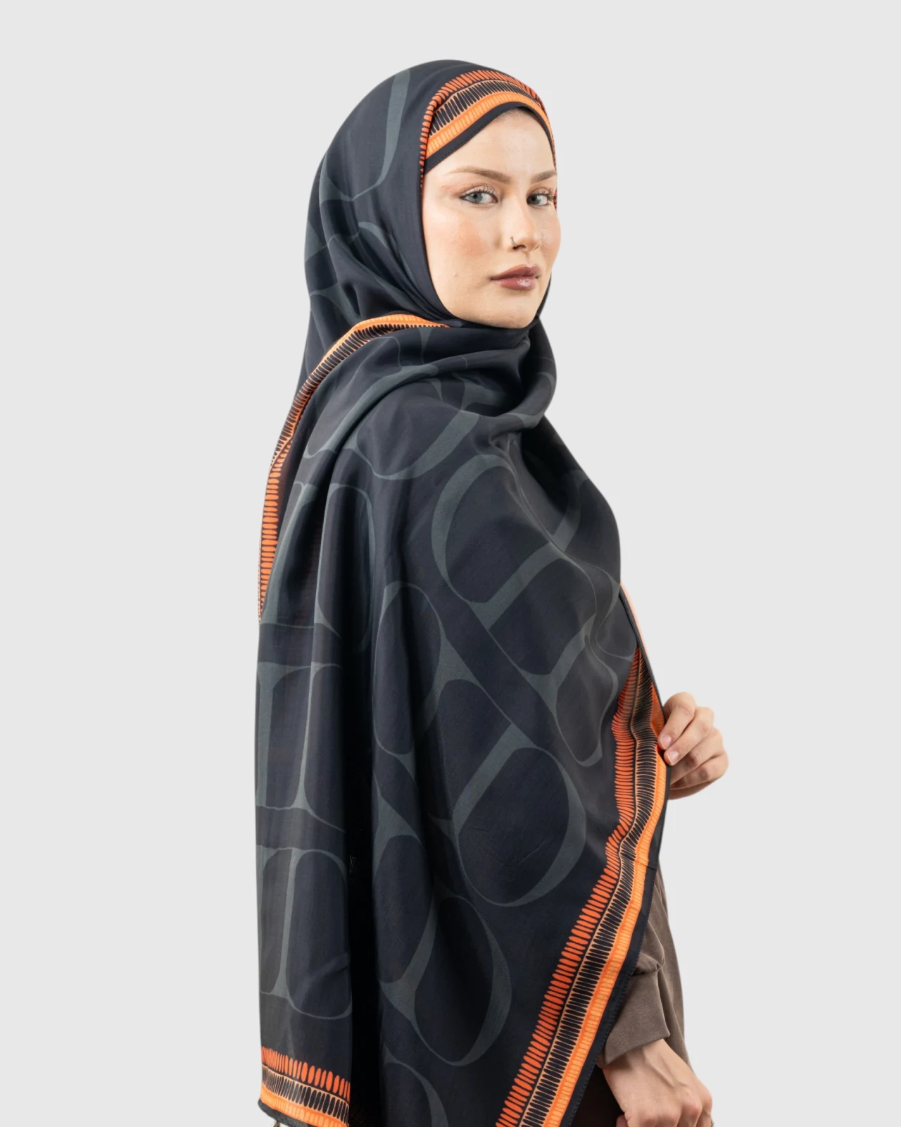 Carell Monogram Floş Şal B Siyah