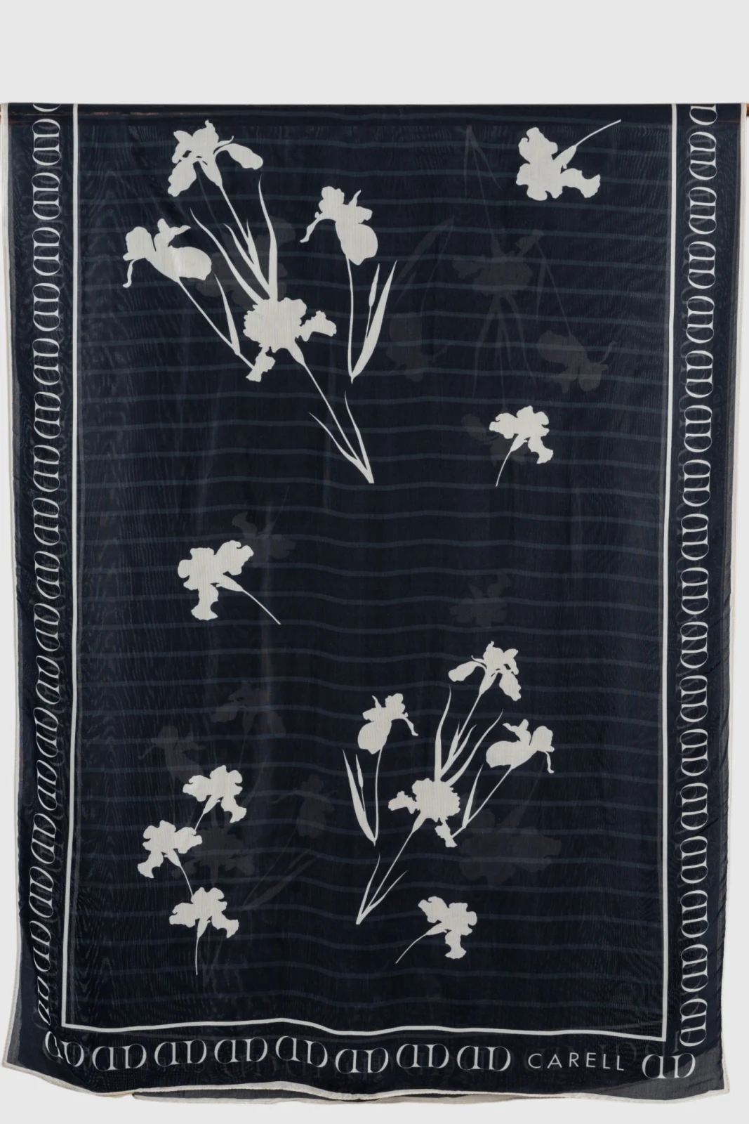 Carell Monogram Lüx Floş Şal Siyah