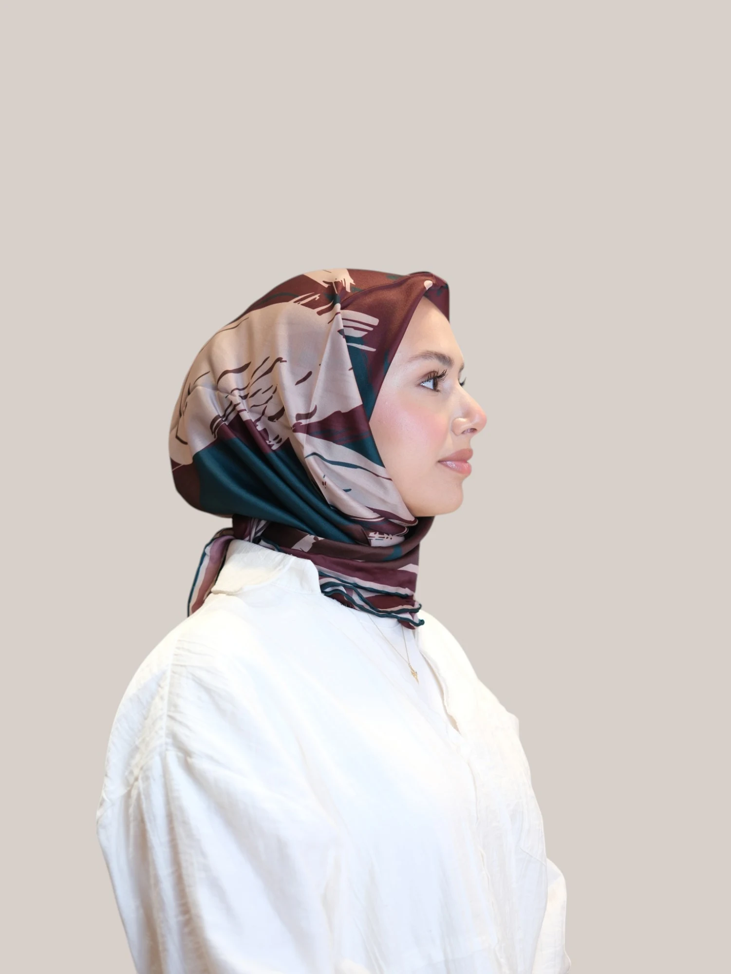 Shawl Secret Loi Silk Eşarp Yeşil Detay