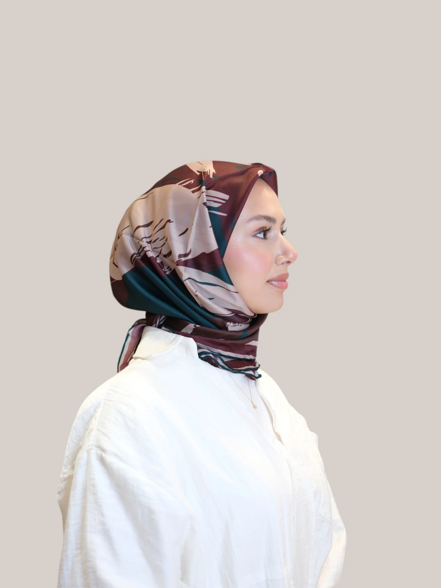 Shawl Secret Loi Silk Eşarp Yeşil Detay