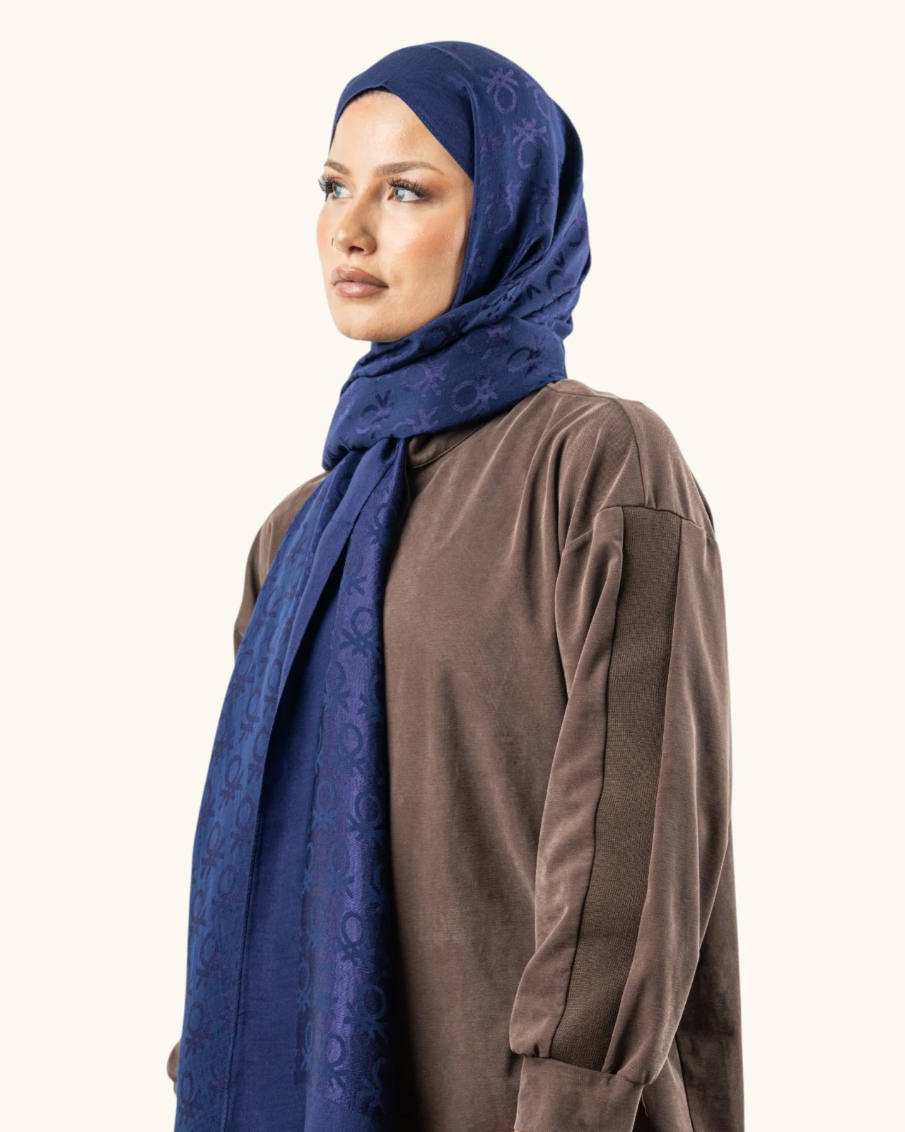 Benetton Siena Lüx Şal Lacivert