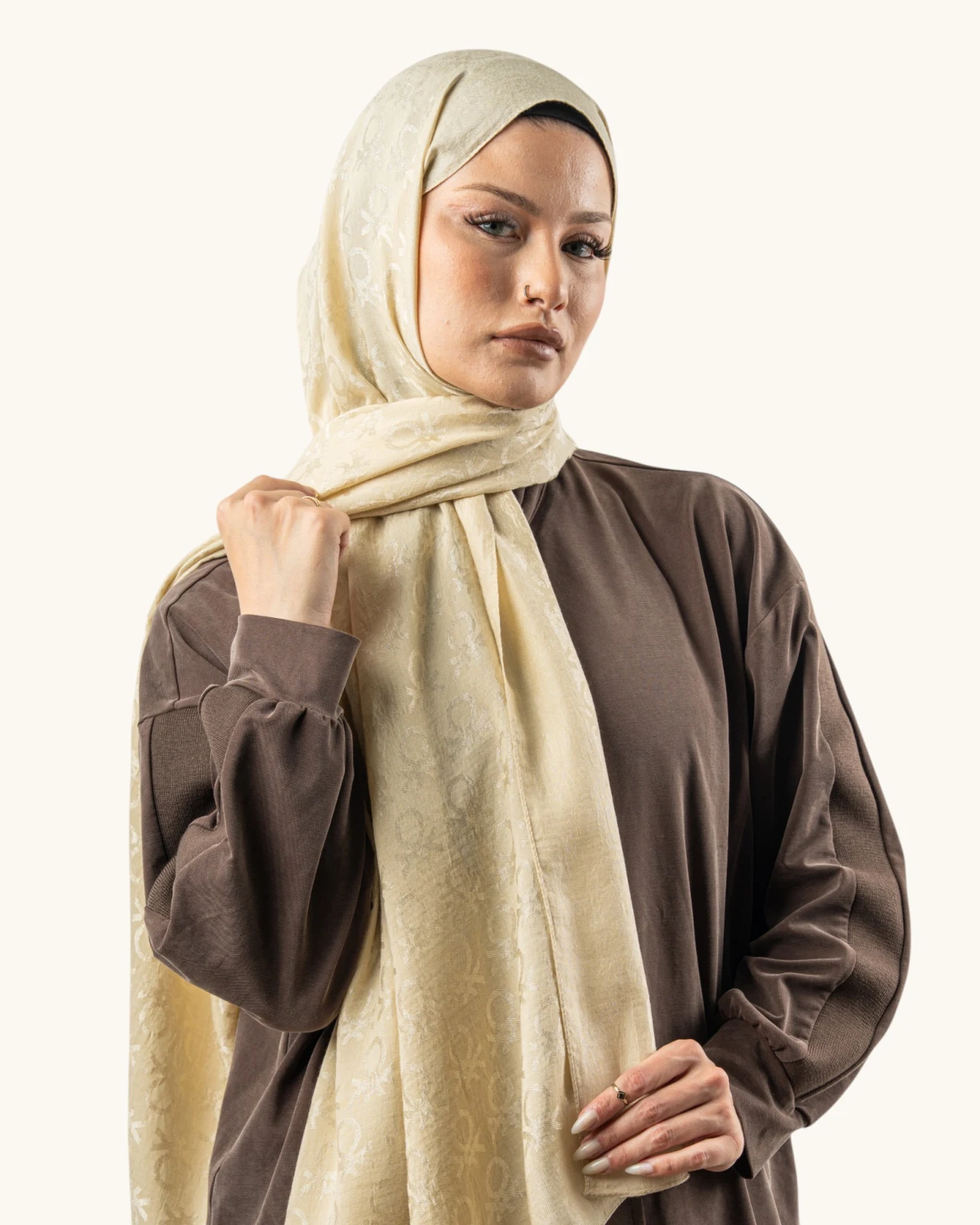 Benetton Lyocell Şal Roma Krem