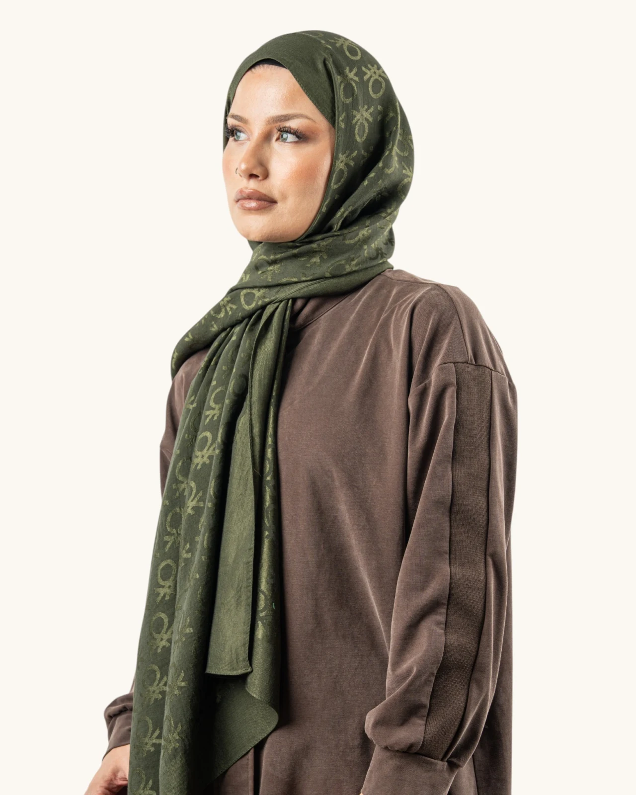 Benetton Lyocell Şal Roma Haki