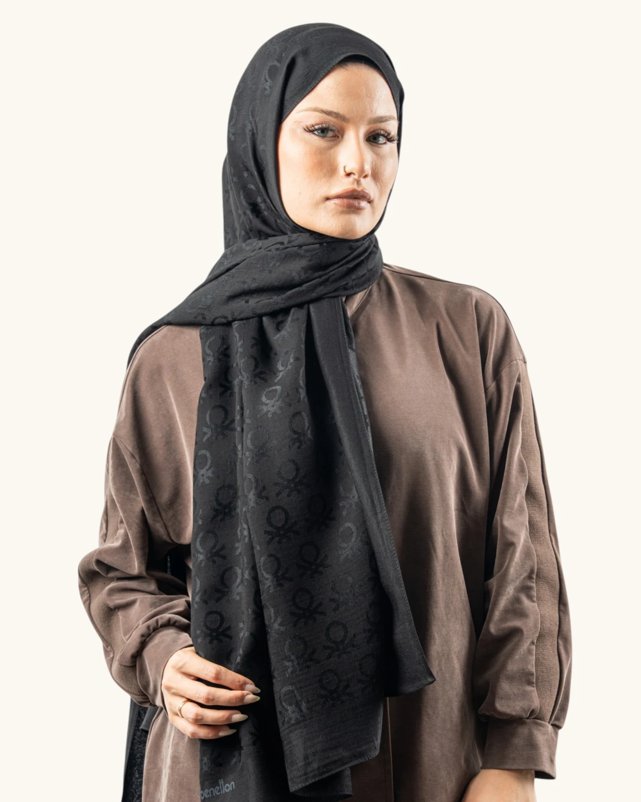Benetton Lyocell Şal Roma Siyah