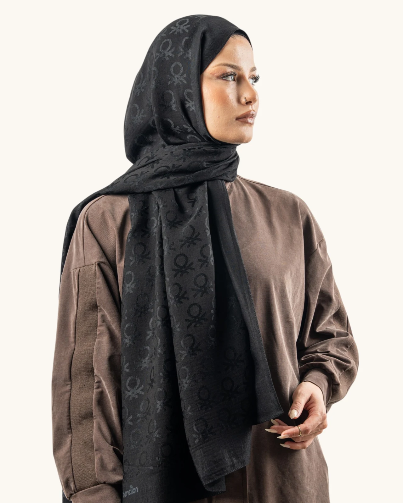 Benetton Lyocell Şal Roma Siyah