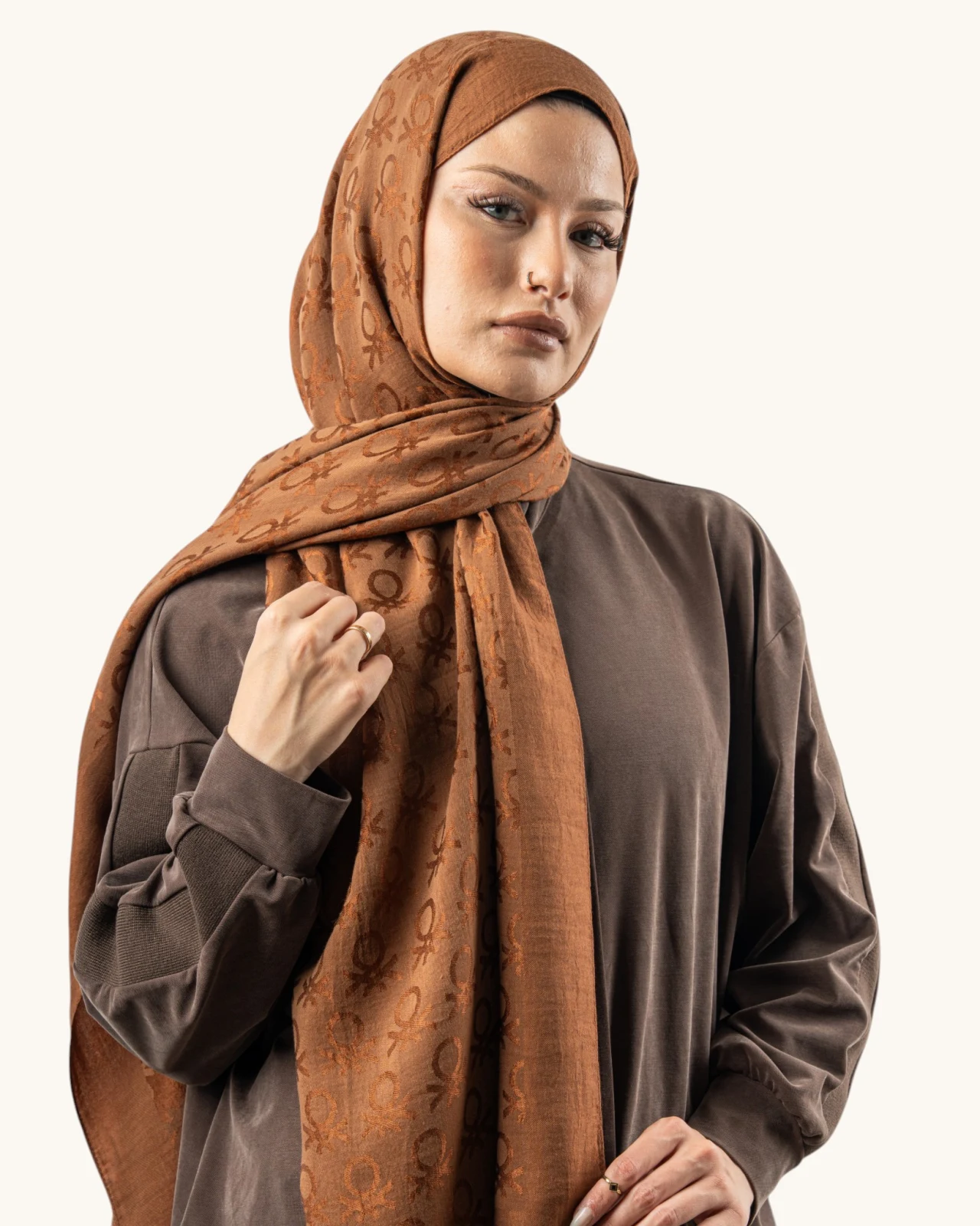 Benetton Lyocell Şal Roma Taba