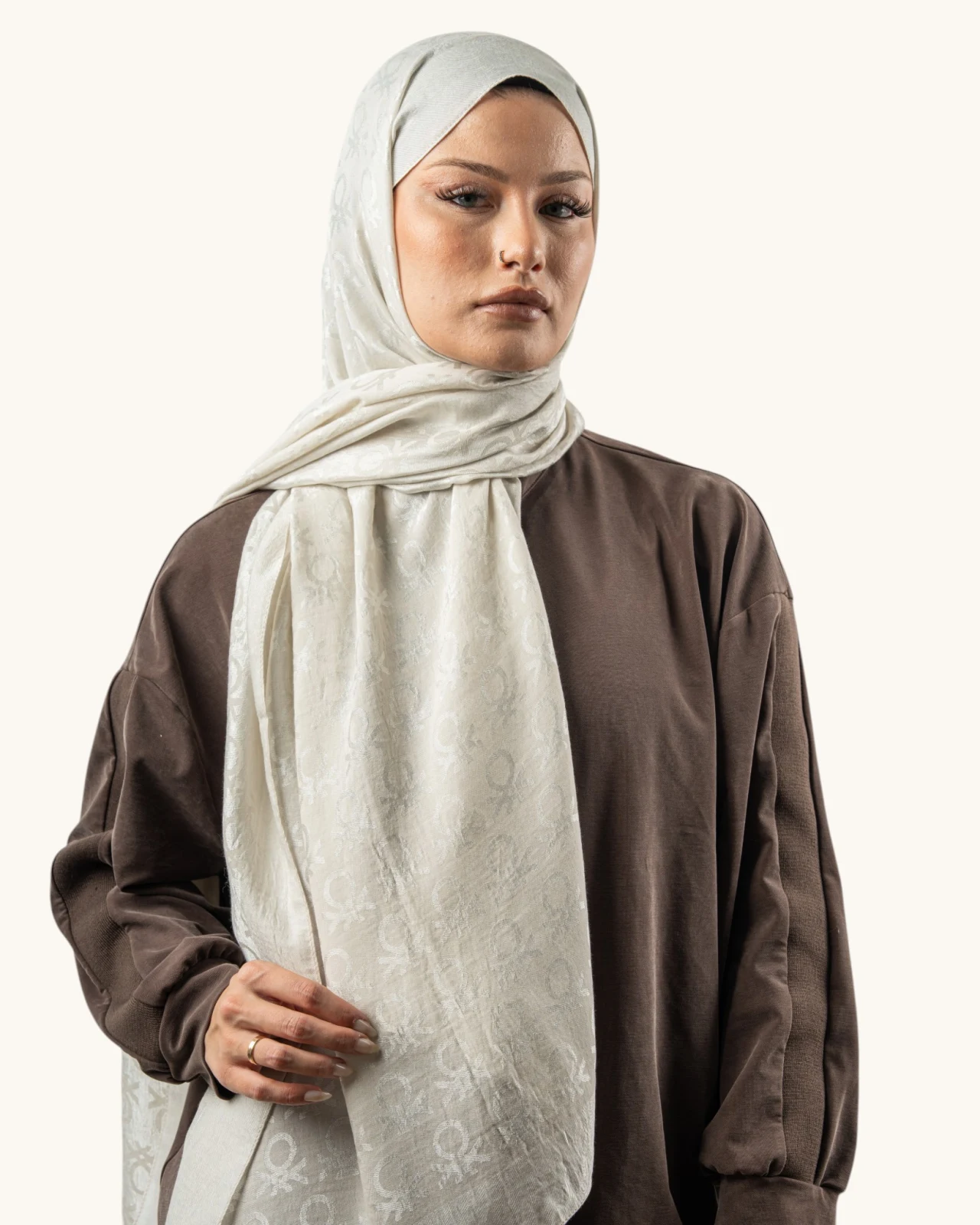 Benetton Lyocell Şal Roma Ekru