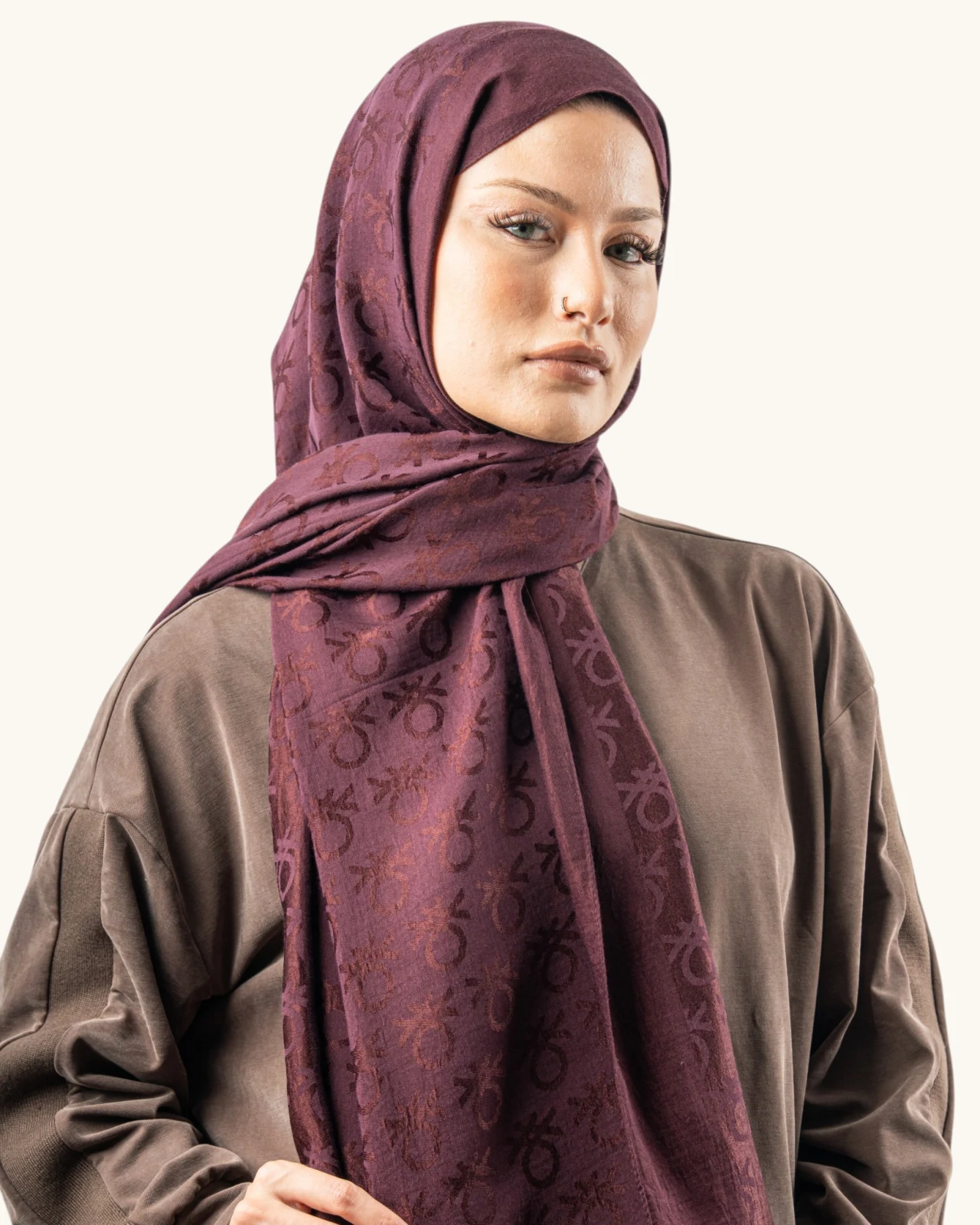 Benetton Lyocell Şal Roma Kızılcık