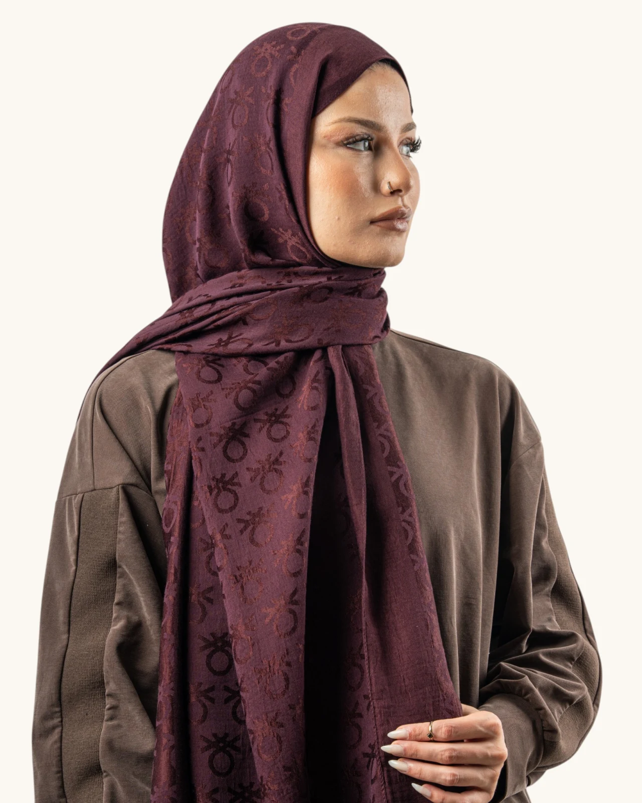 Benetton Lyocell Şal Roma Kızılcık