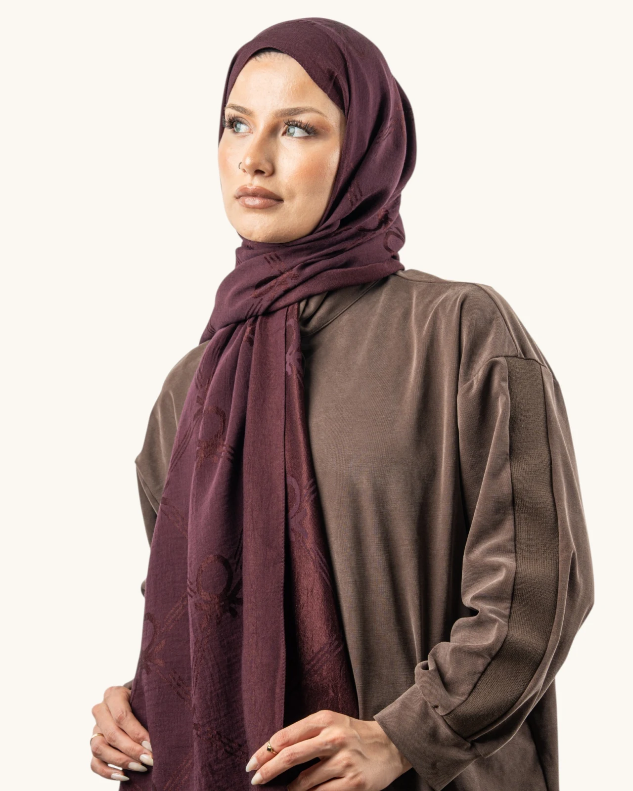 Benetton Lyocell Şal Milano Kızılcık