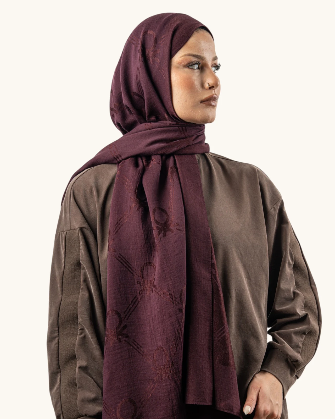 Benetton Lyocell Şal Milano Kızılcık