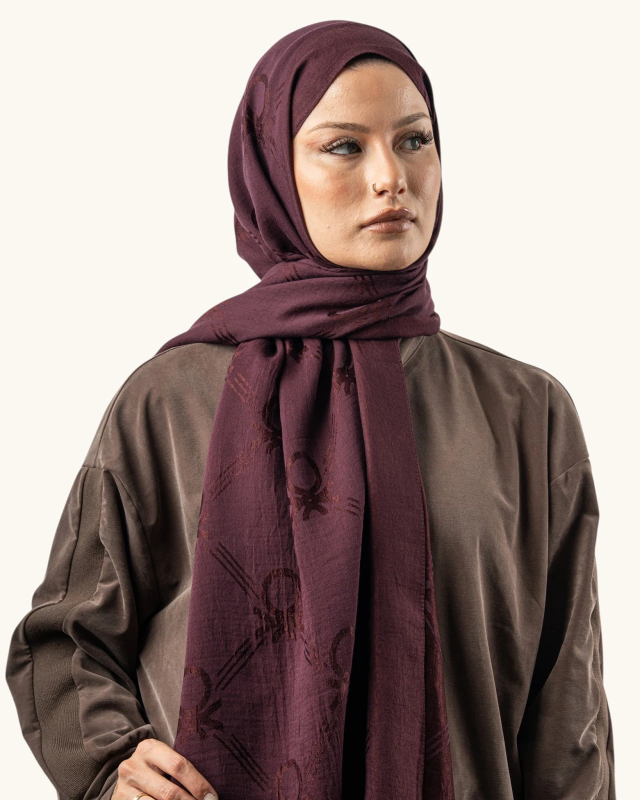 Benetton Lyocell Şal Milano Kızılcık
