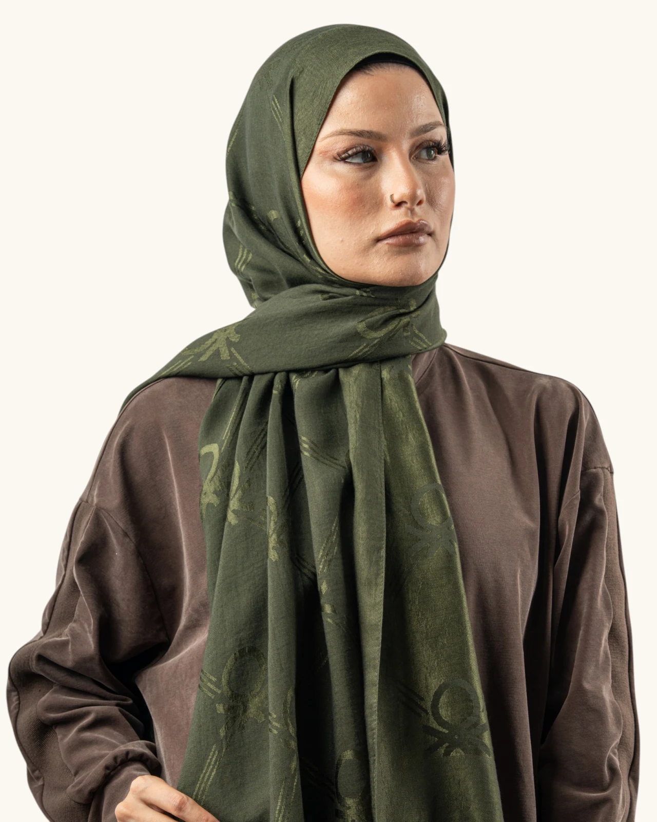 Benetton Lyocell Şal Milano Haki
